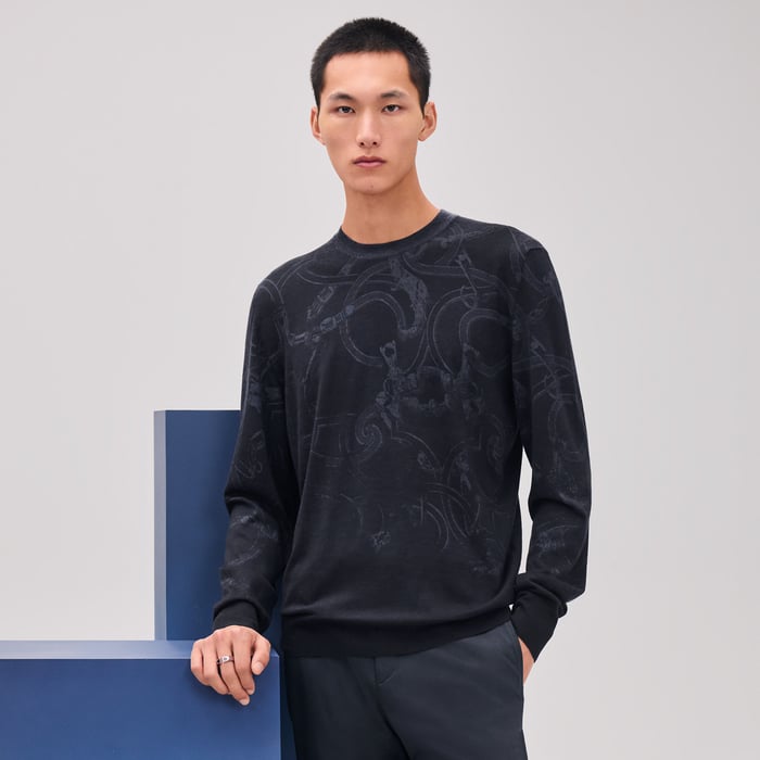 Marine "l'Instruction Du Roy Patine" Crewneck Sweater