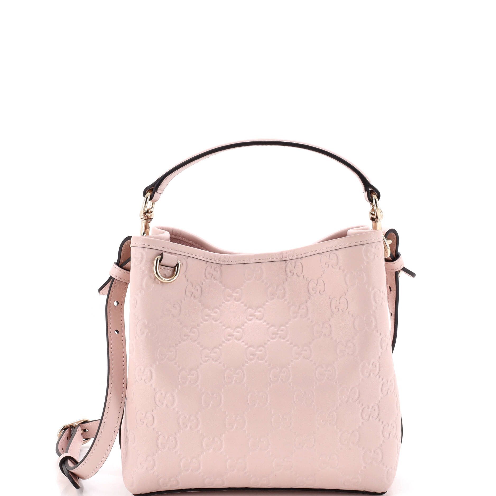 GG Emblem Bucket Bag GG Embossed Leather Small