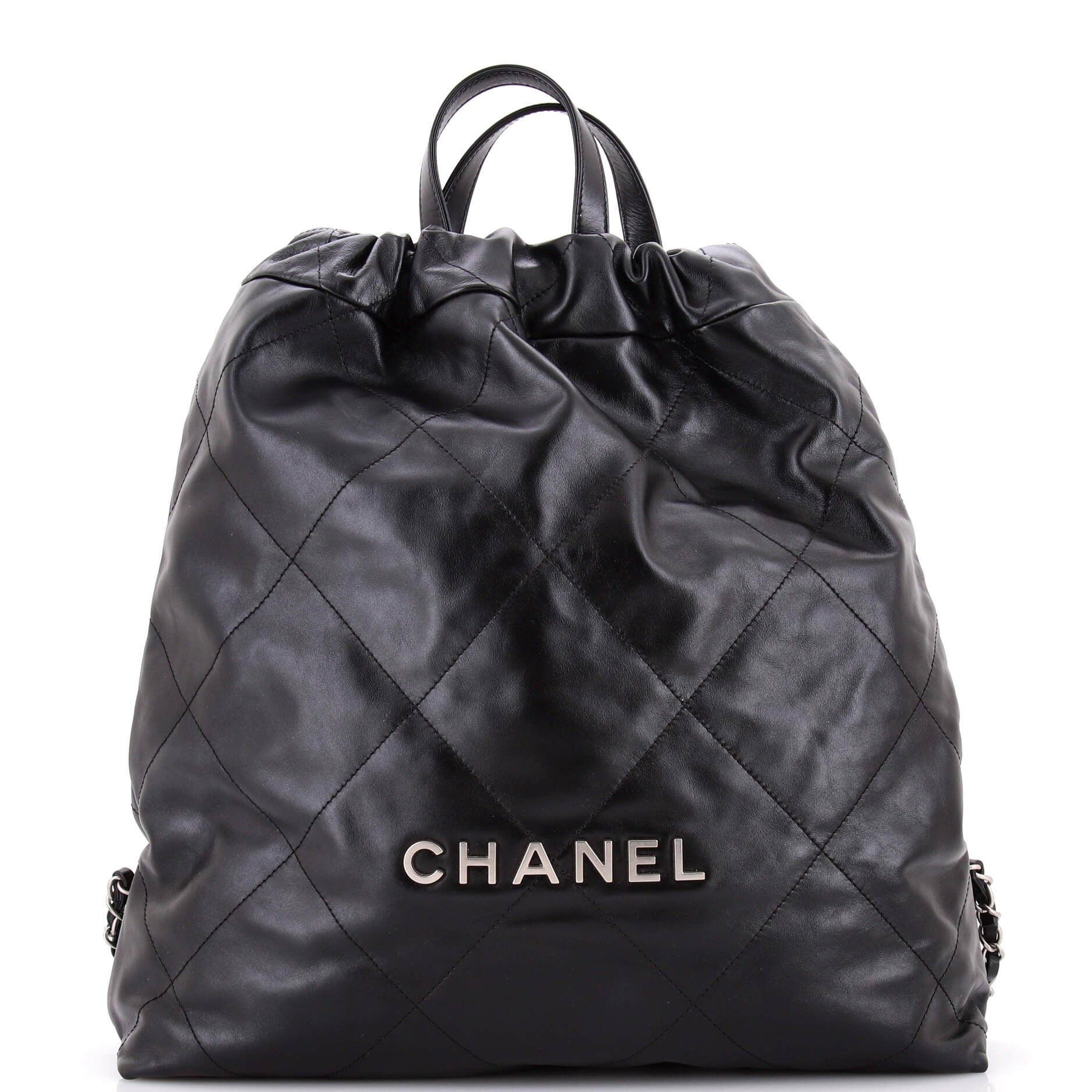 Chanel 22 Chain Backpack Quilted Calfskin Large