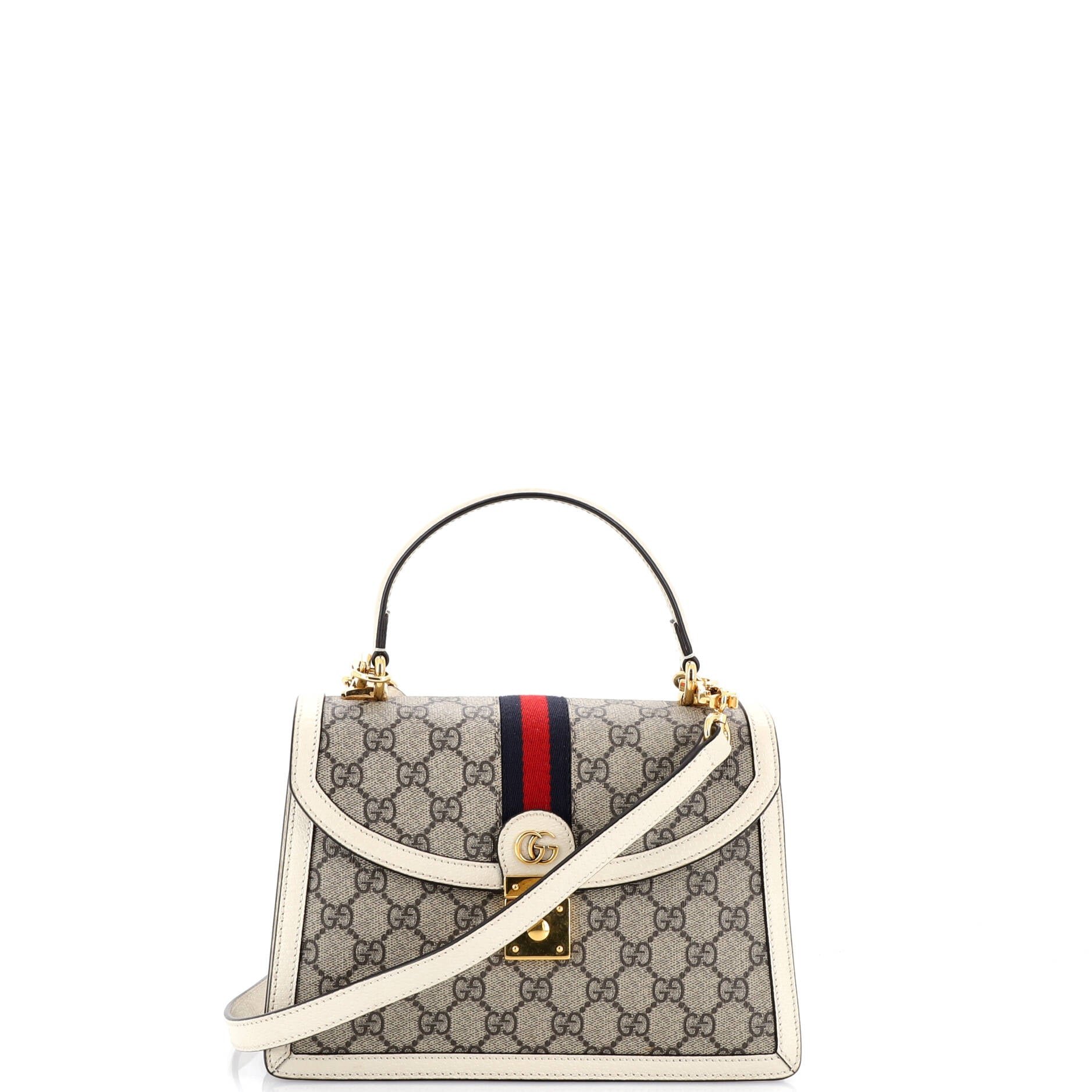 Ophidia Flap Top Handle Bag GG Coated Canvas Small