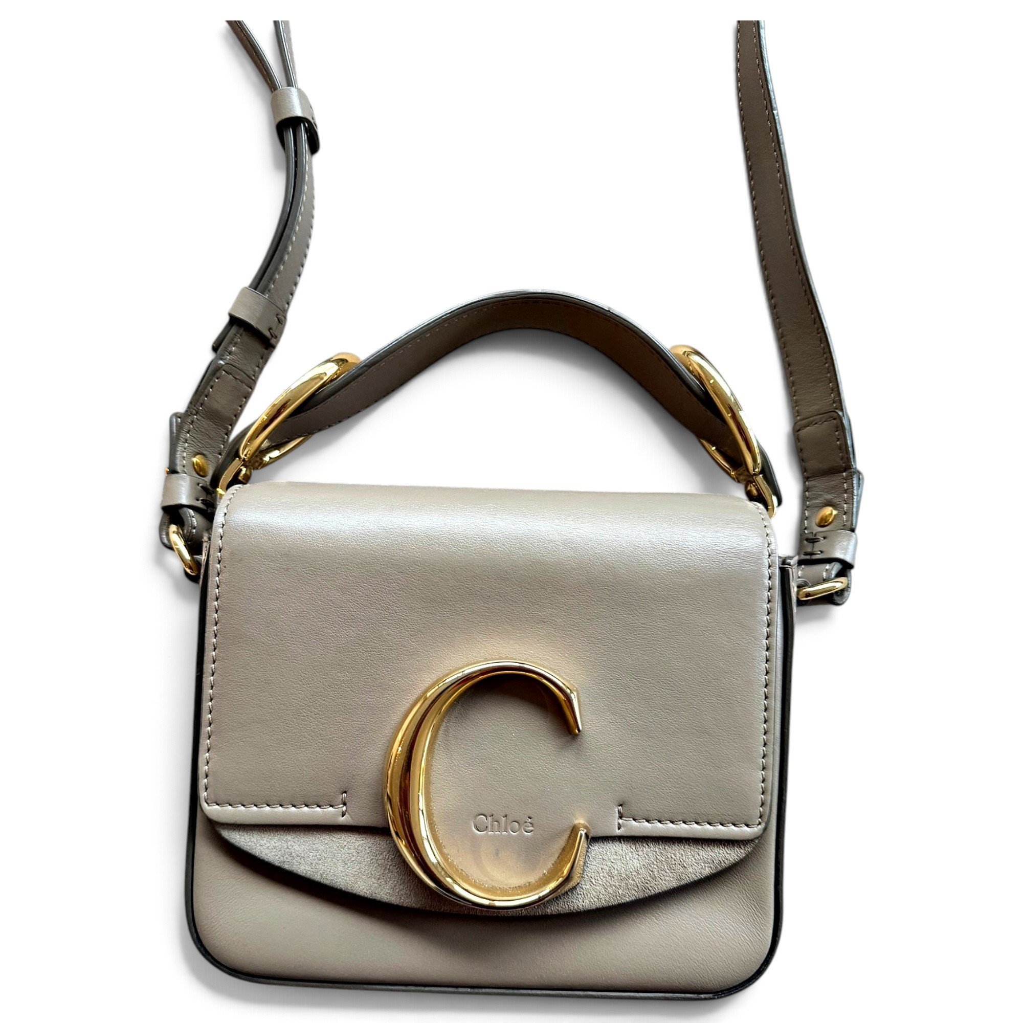 C leather crossbody bag