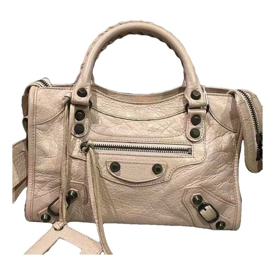 City leather handbag