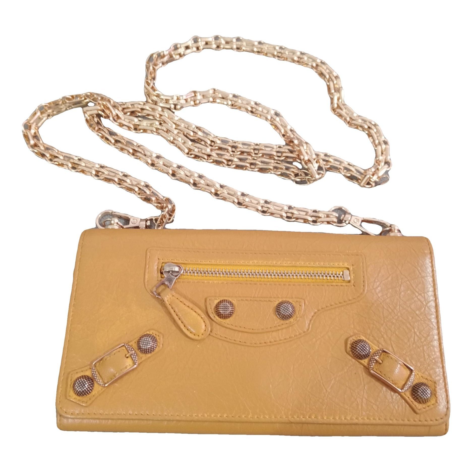 Leather clutch bag