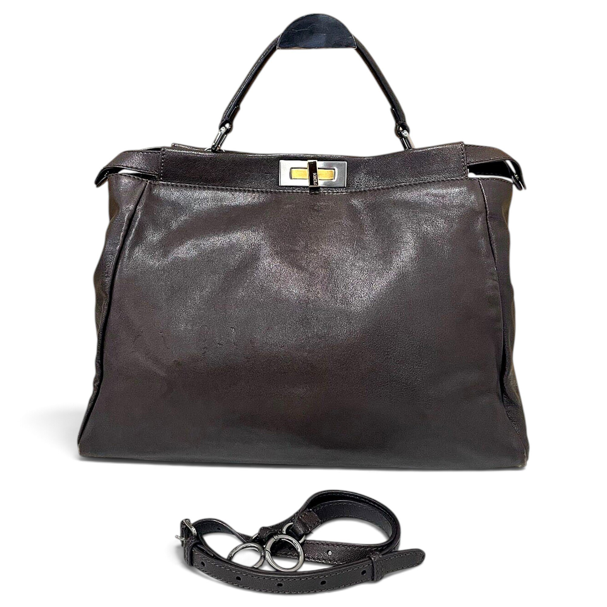 Peekaboo leather handbag