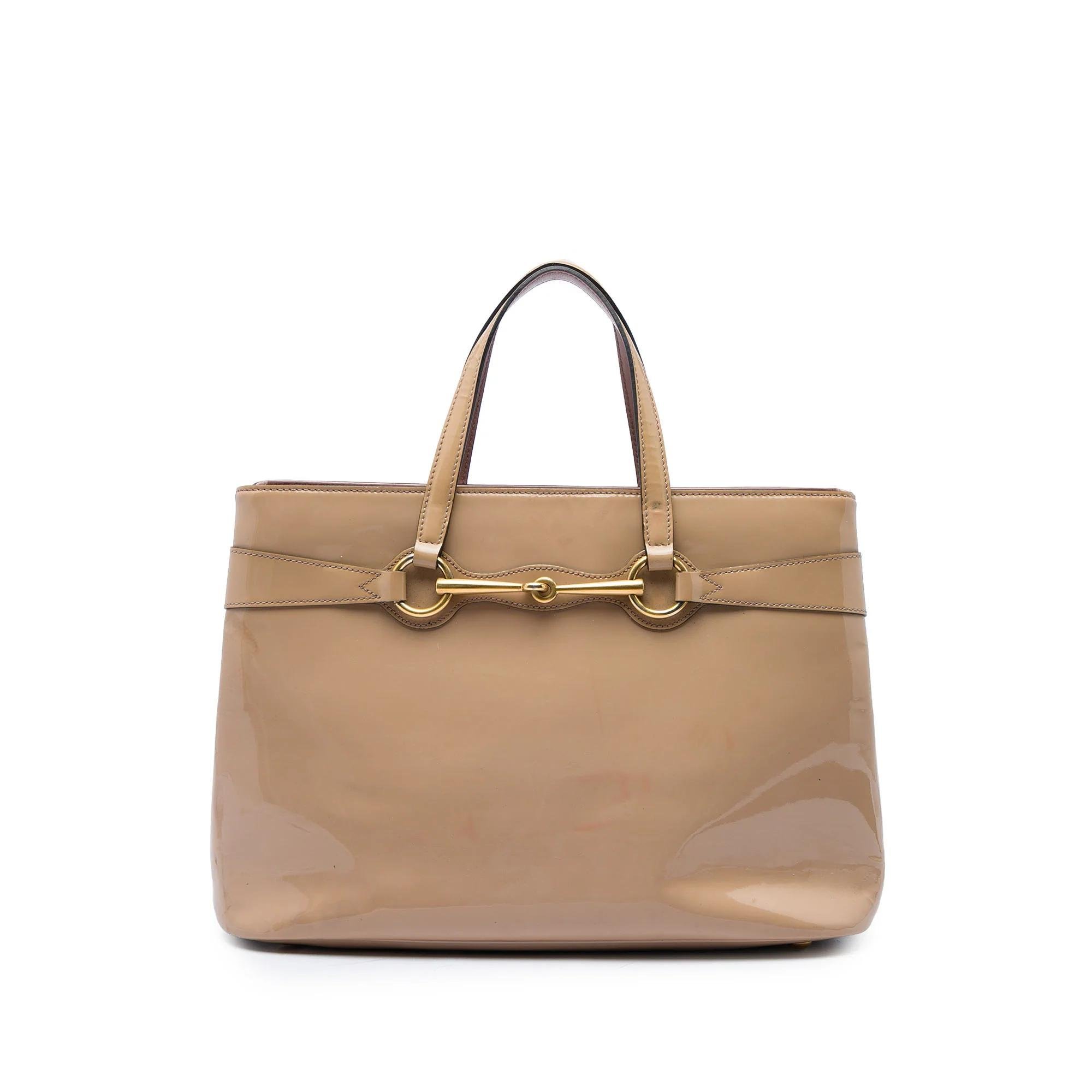 Bright Bit patent leather handbag