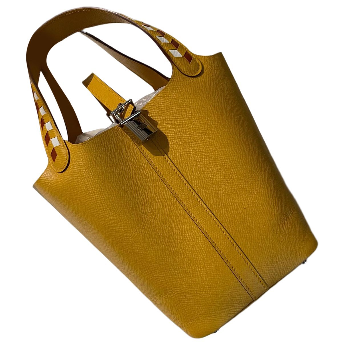 Picotin leather tote