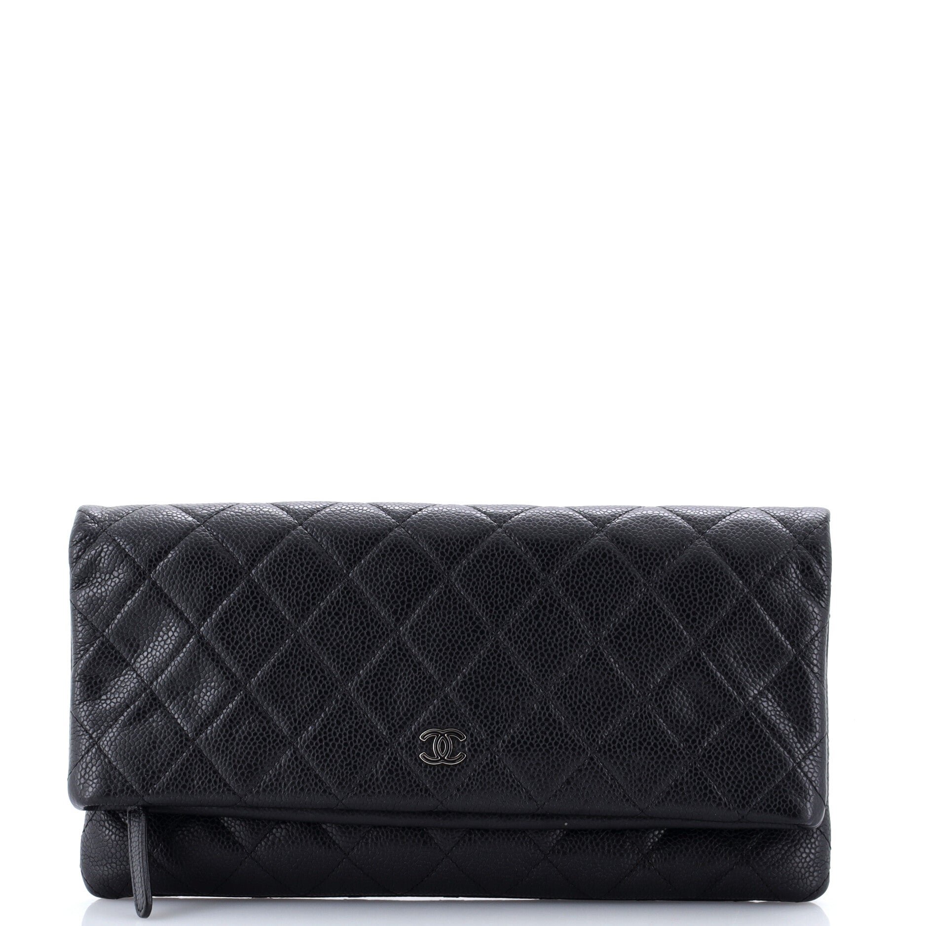 CC Foldover Clutch Quilted Caviar