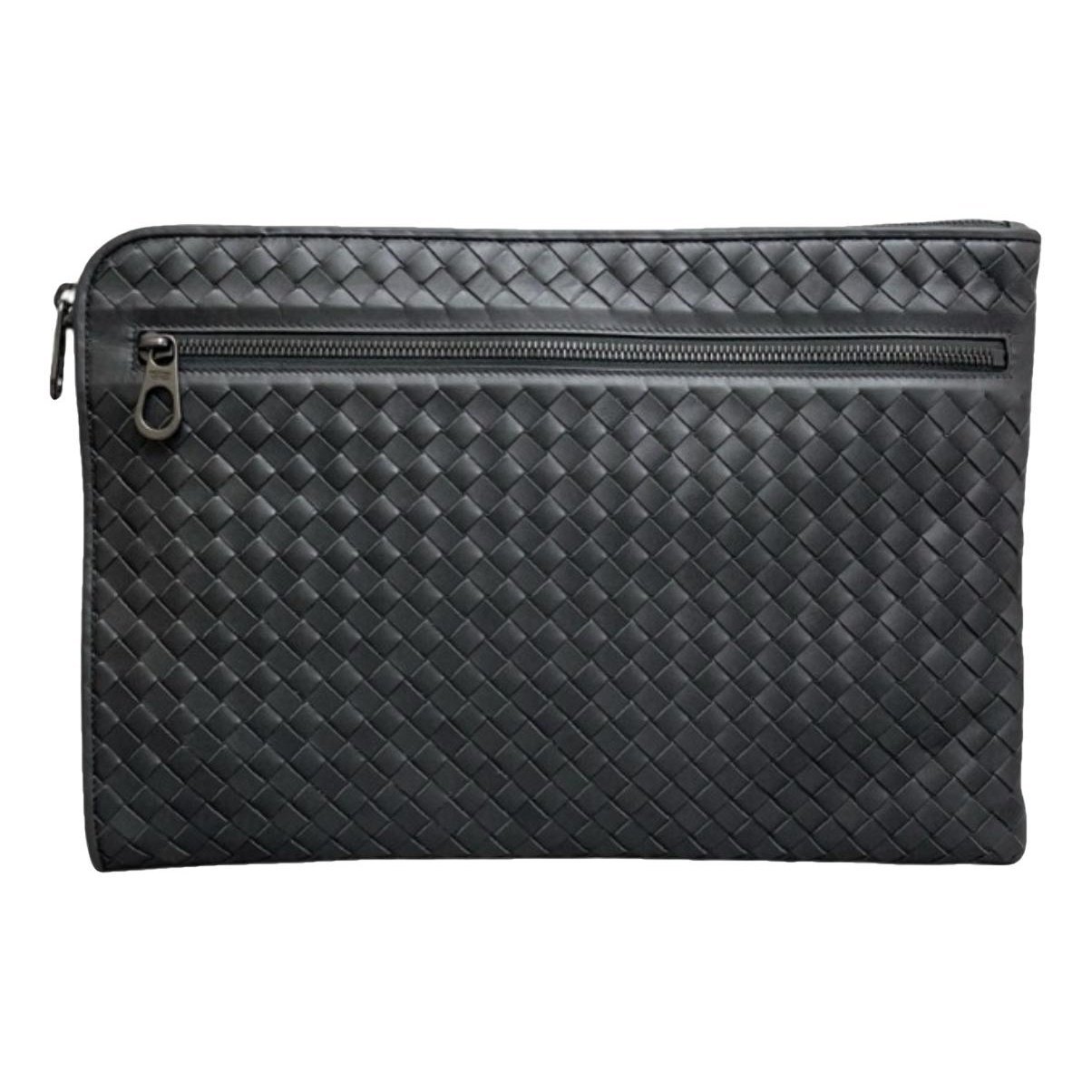 Leather clutch bag