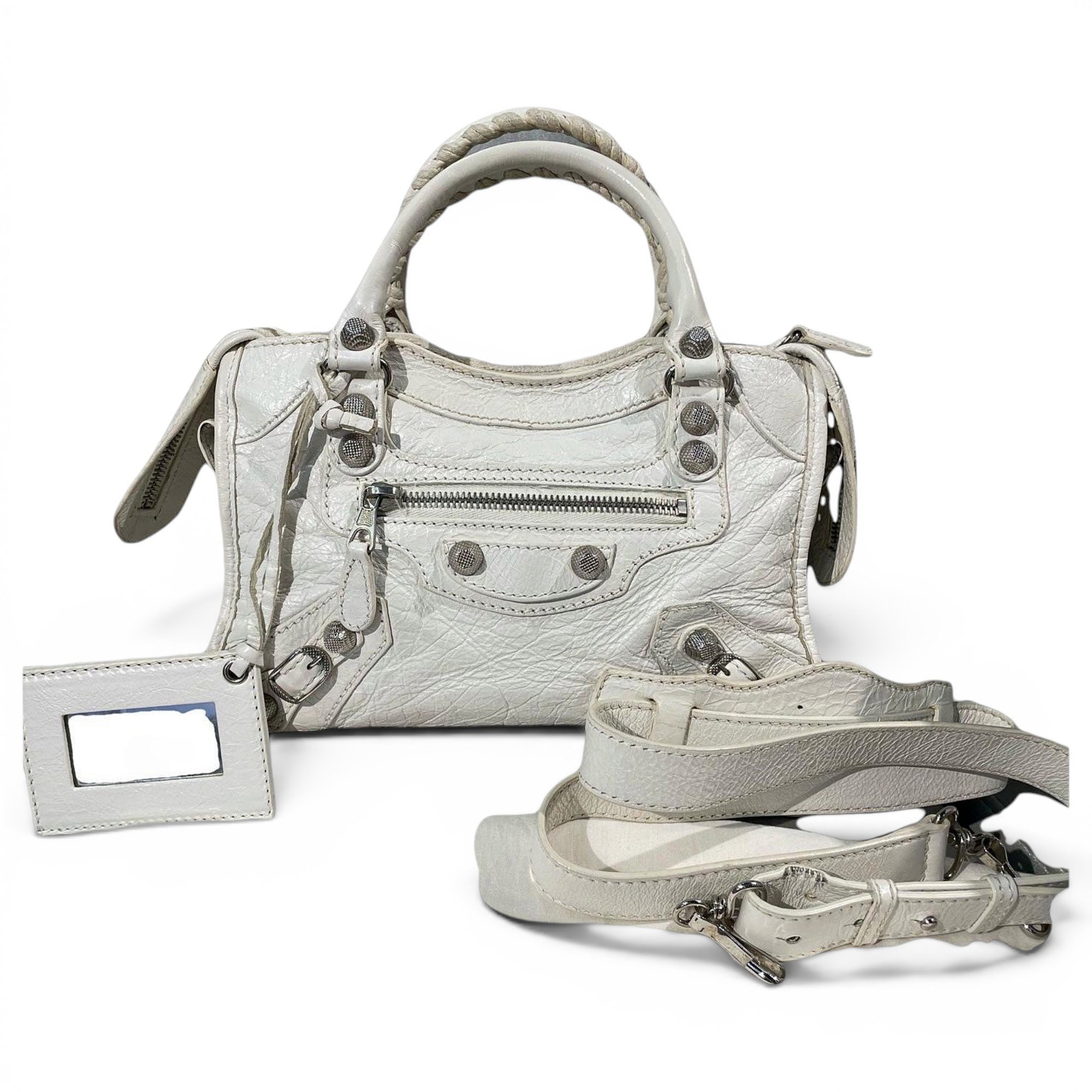 City leather handbag