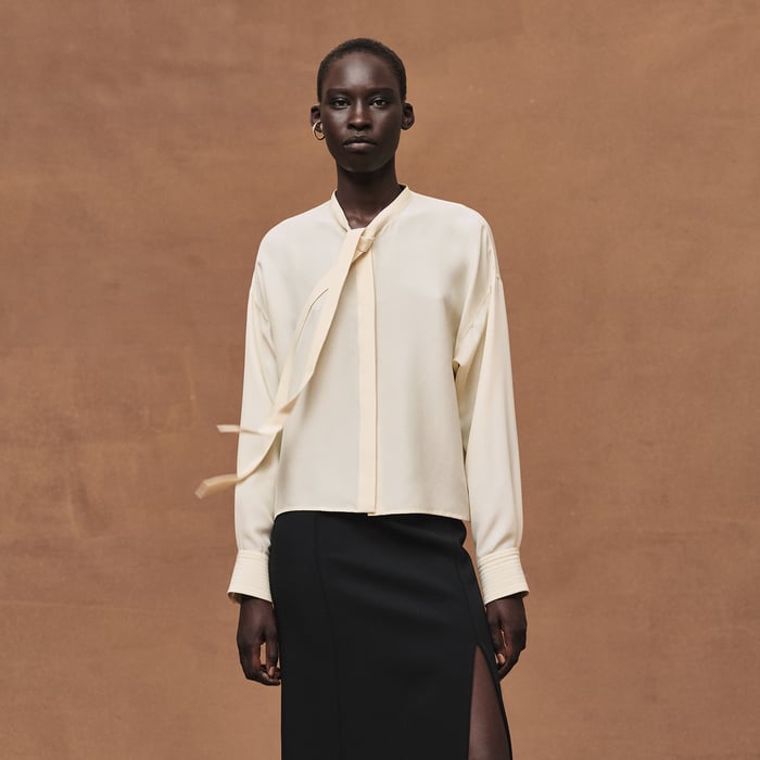 Beige Sable Silk Shirt