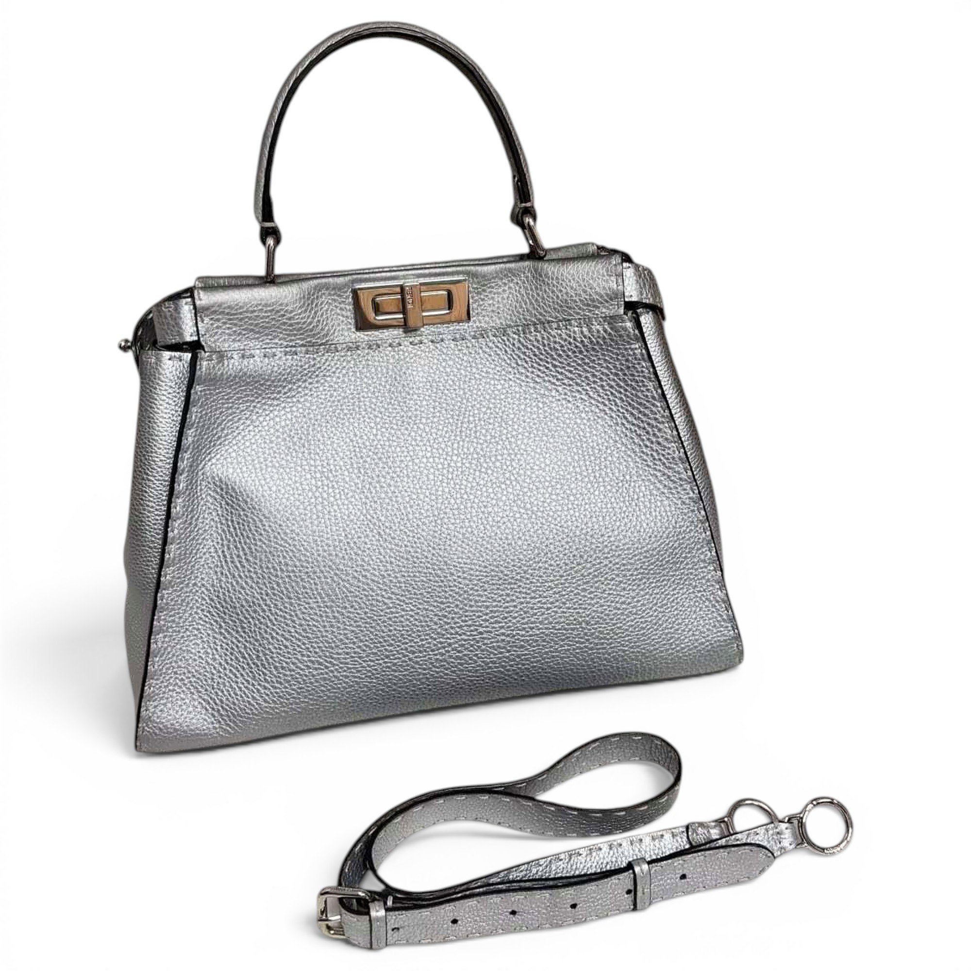 Peekaboo leather handbag