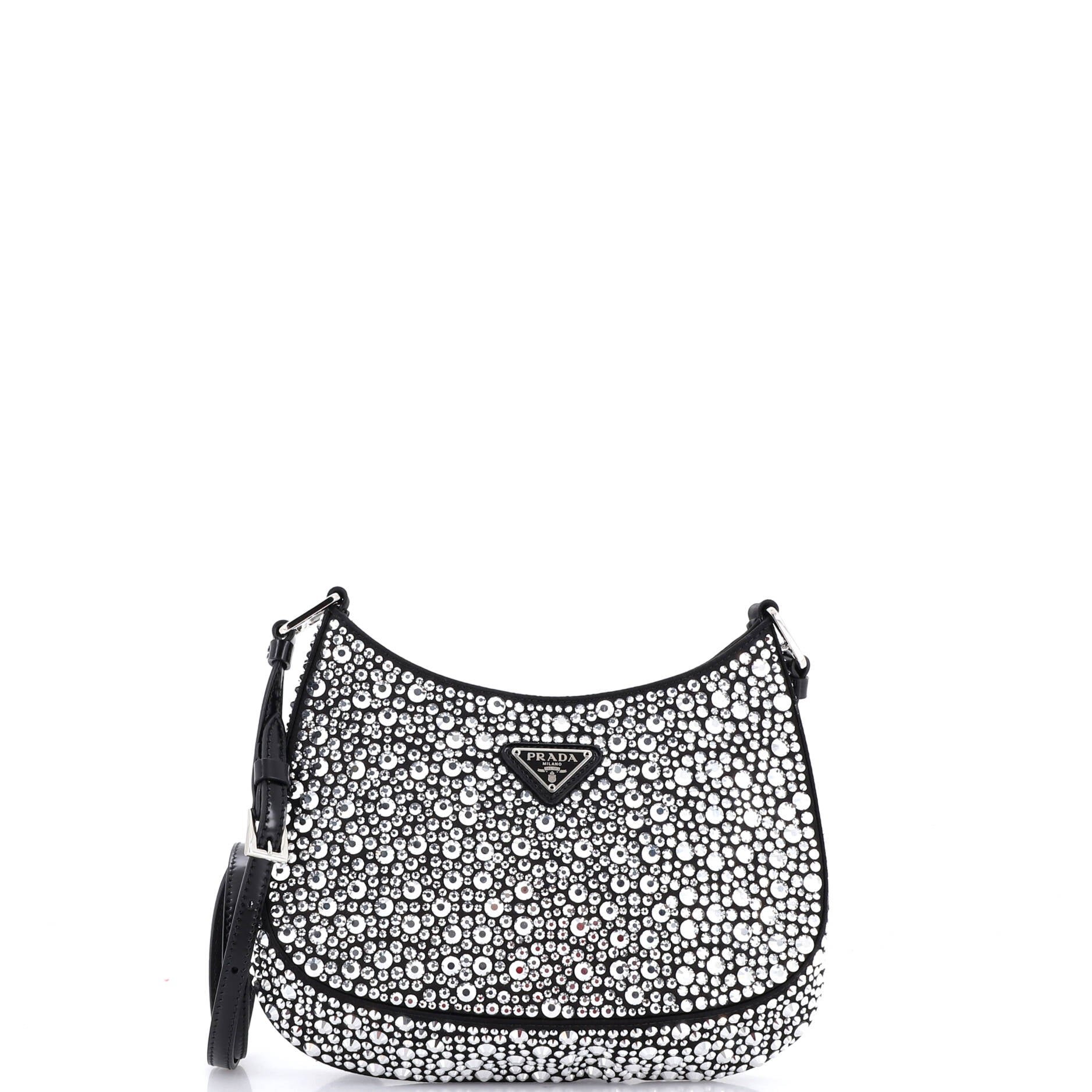 Cleo Shoulder Bag Crystal Embellished Satin Small