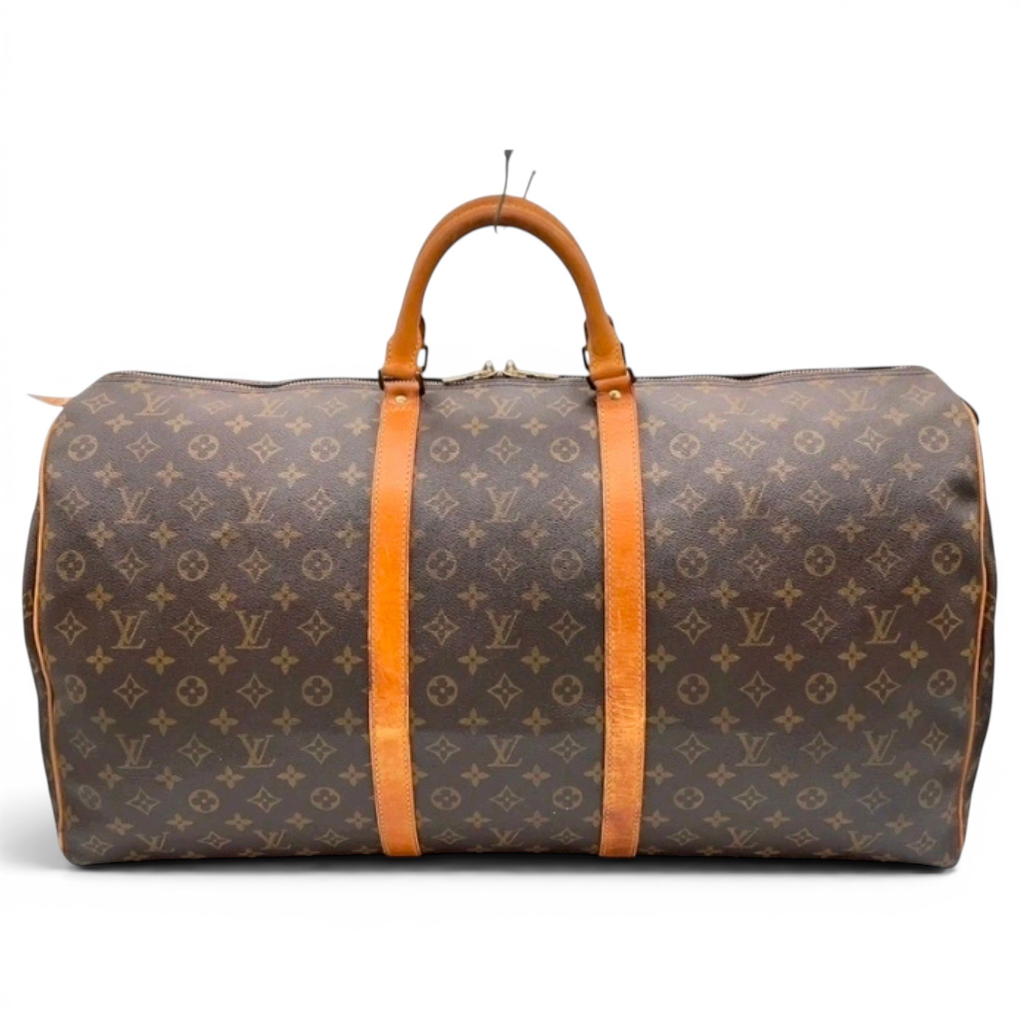 Louis Vuitton Keepall leather travel bag