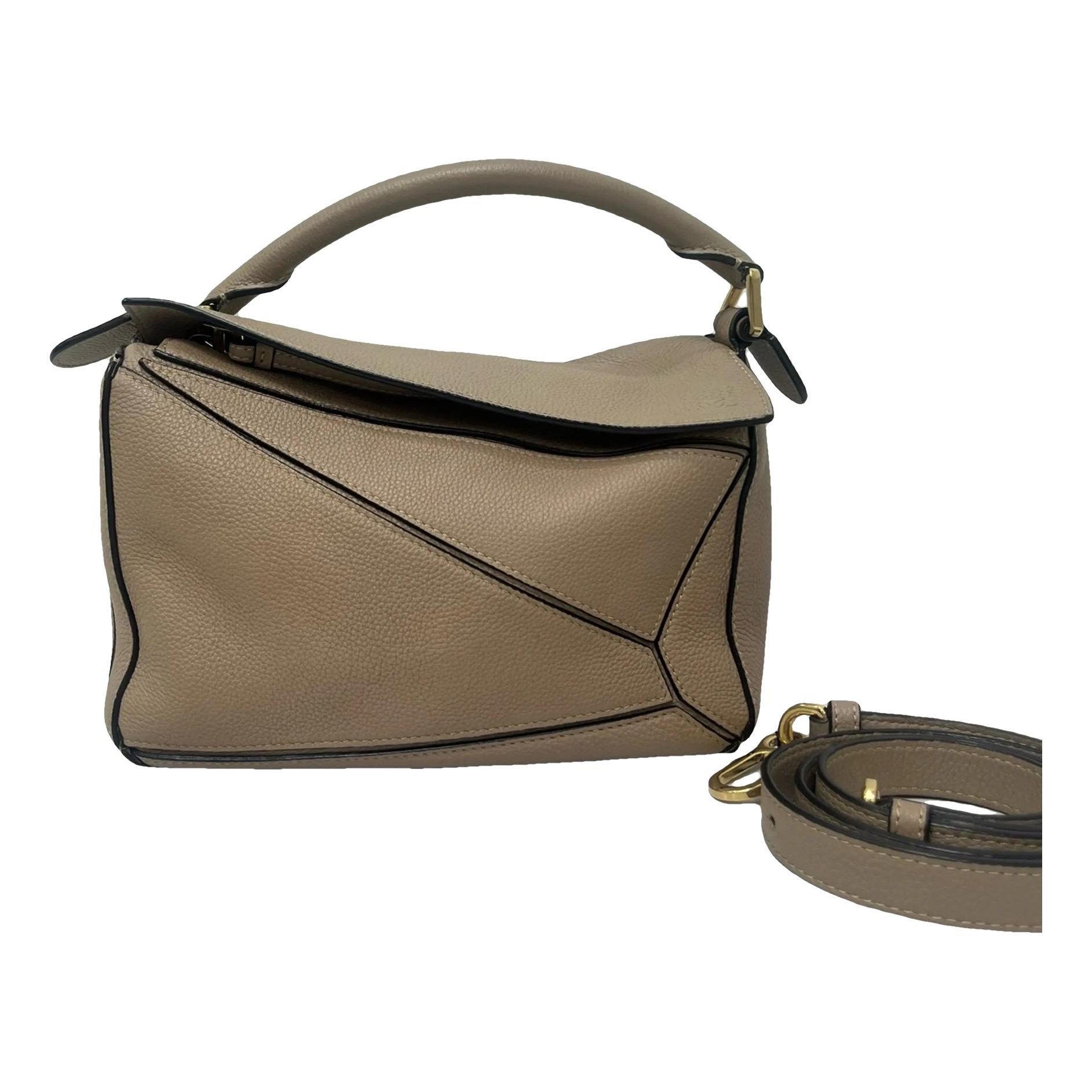 Puzzle leather crossbody bag
