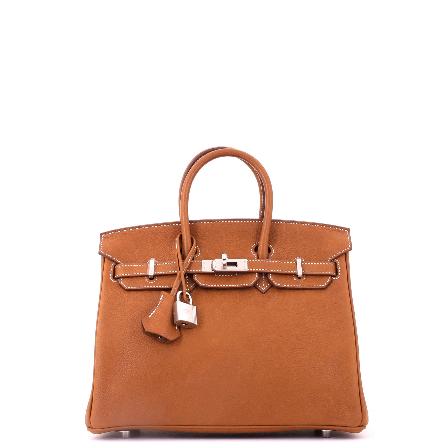 Birkin Handbag Fauve Barenia Faubourg with Palladium Hardware 25