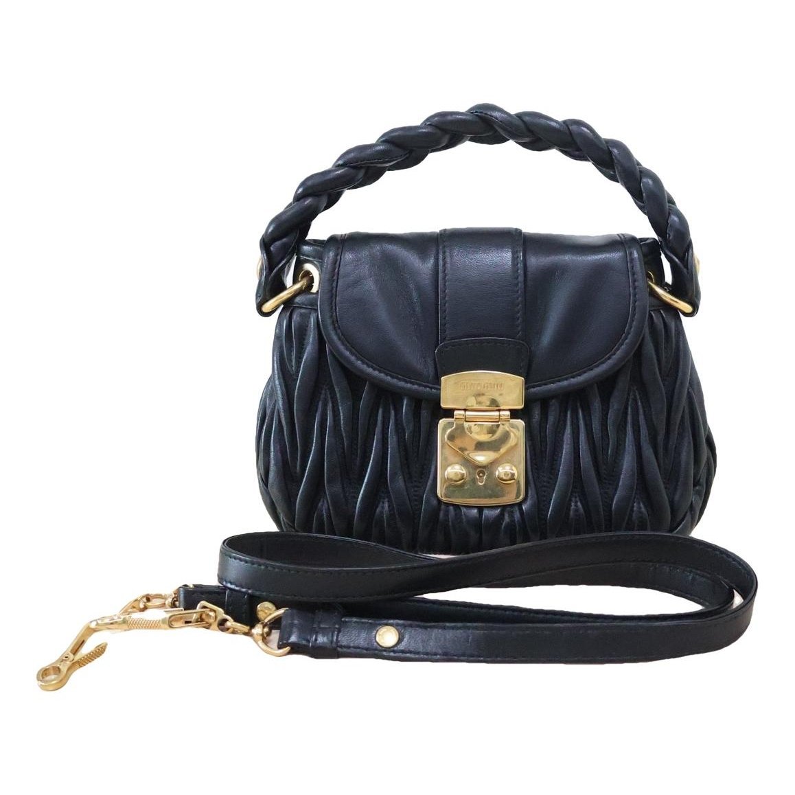 Coffer leather crossbody bag
