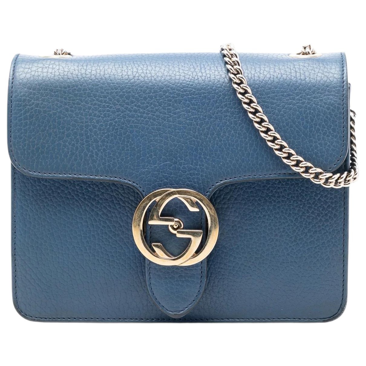 Interlocking leather crossbody bag