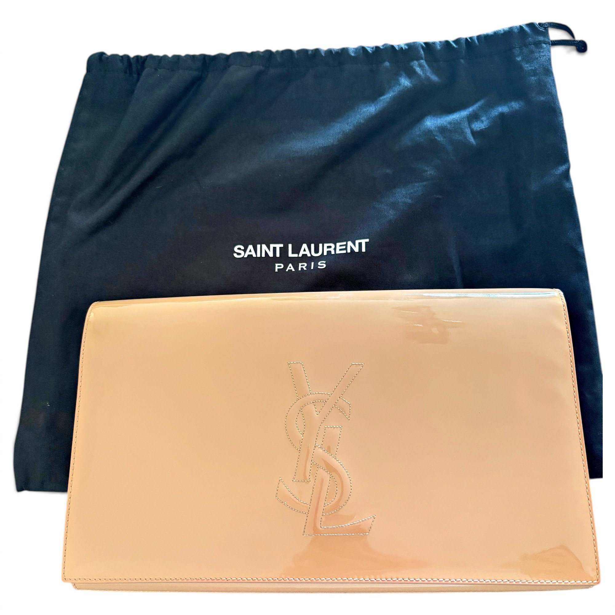 Patent leather clutch bag