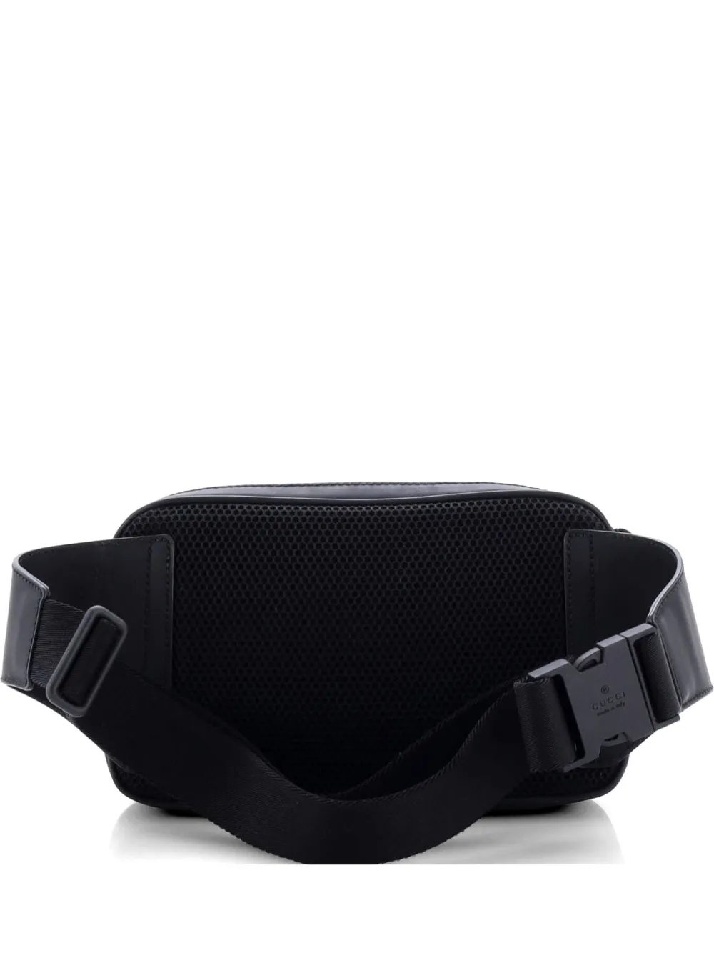 Front Zip GG Rubber Effect Leather belt bag