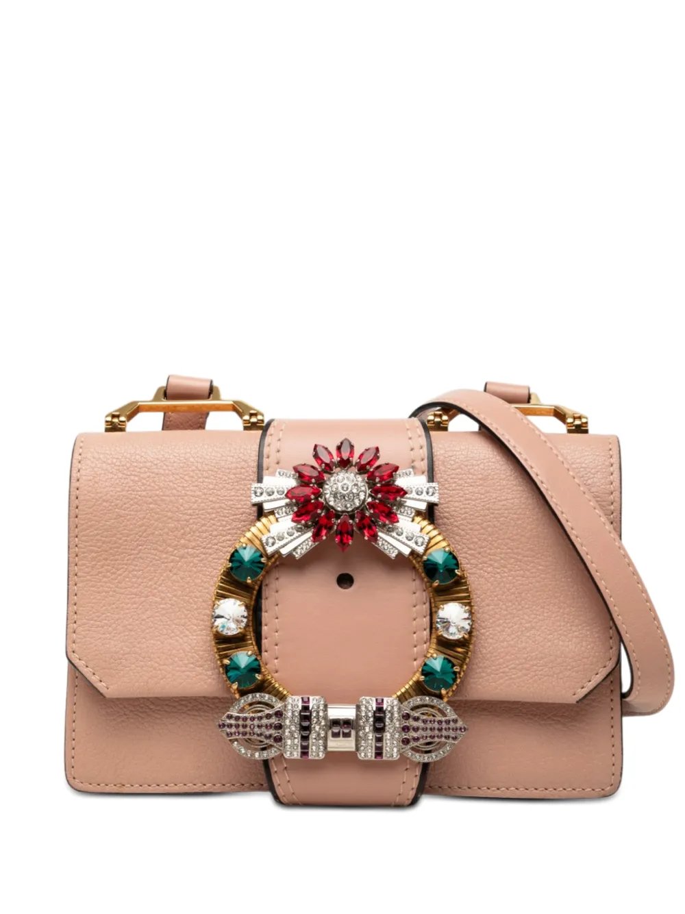 2010-2026 Goatskin Madras Soft Calf Crystal Embellished crossbody bag
