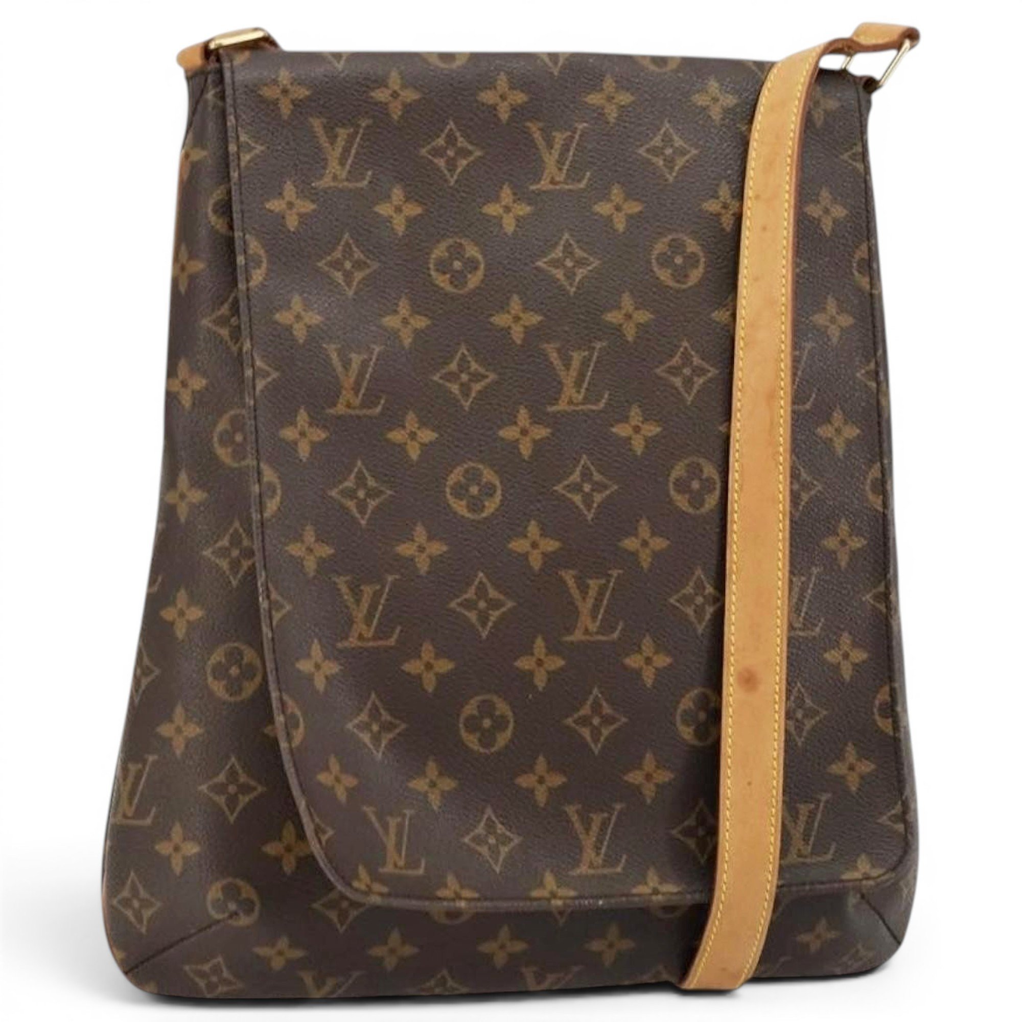 Musette leather handbag