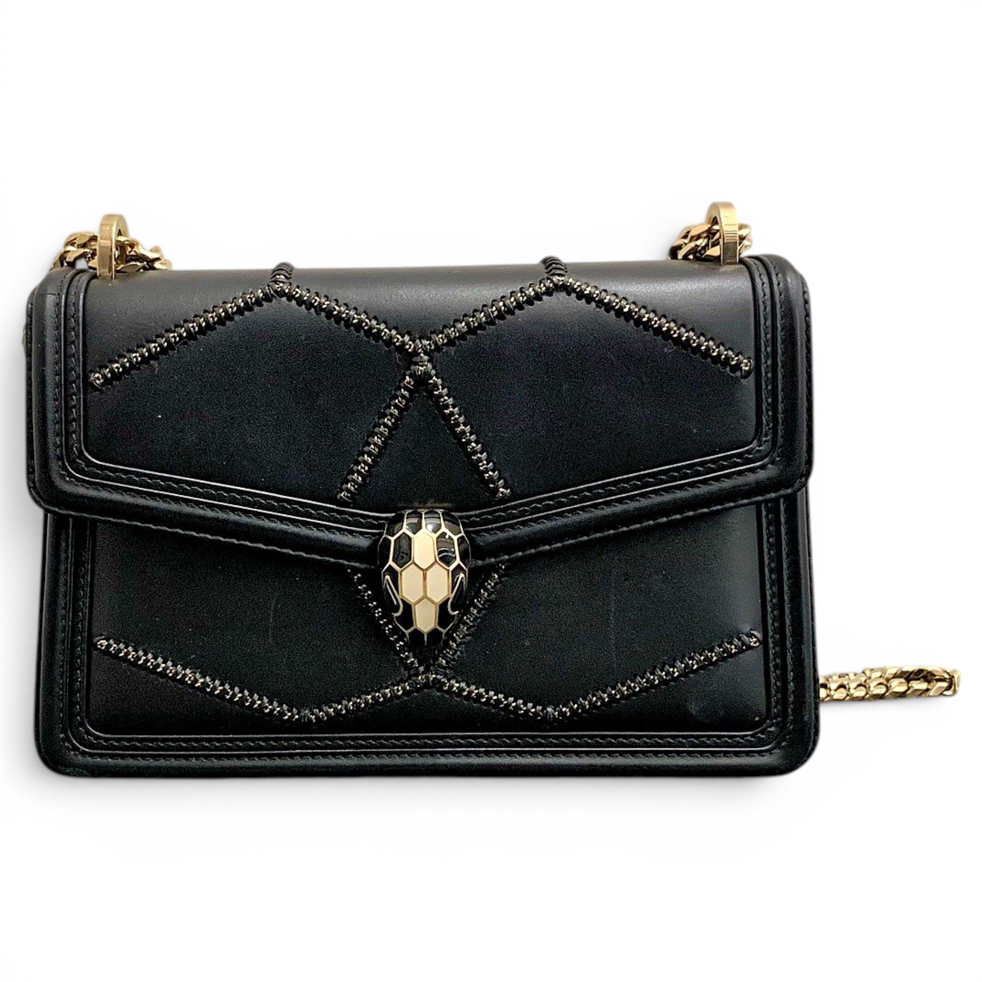 Serpenti leather handbag