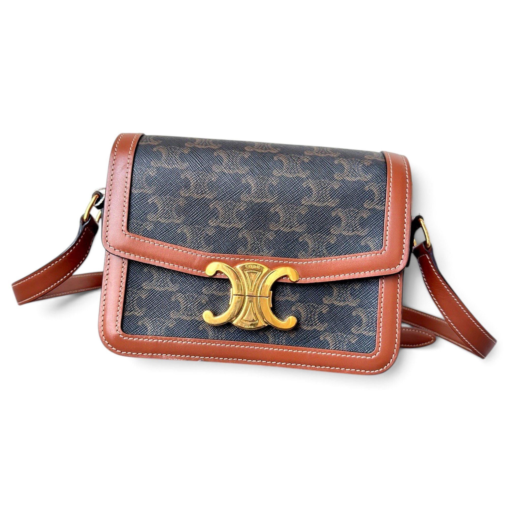 Triomphe leather handbag