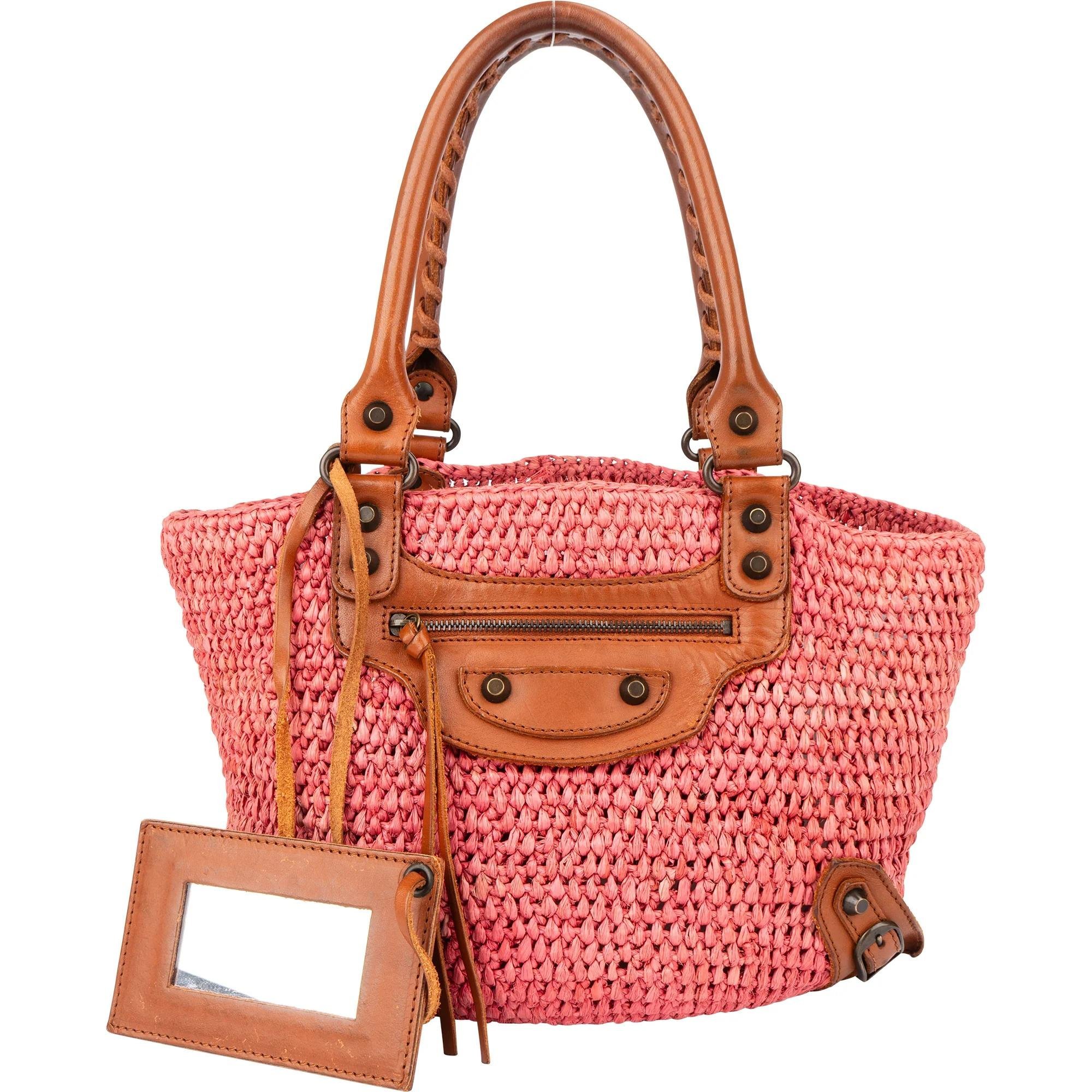 City leather handbag