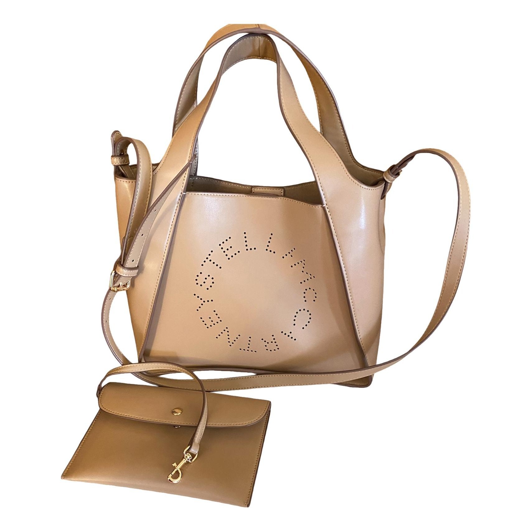 Logo vegan leather handbag