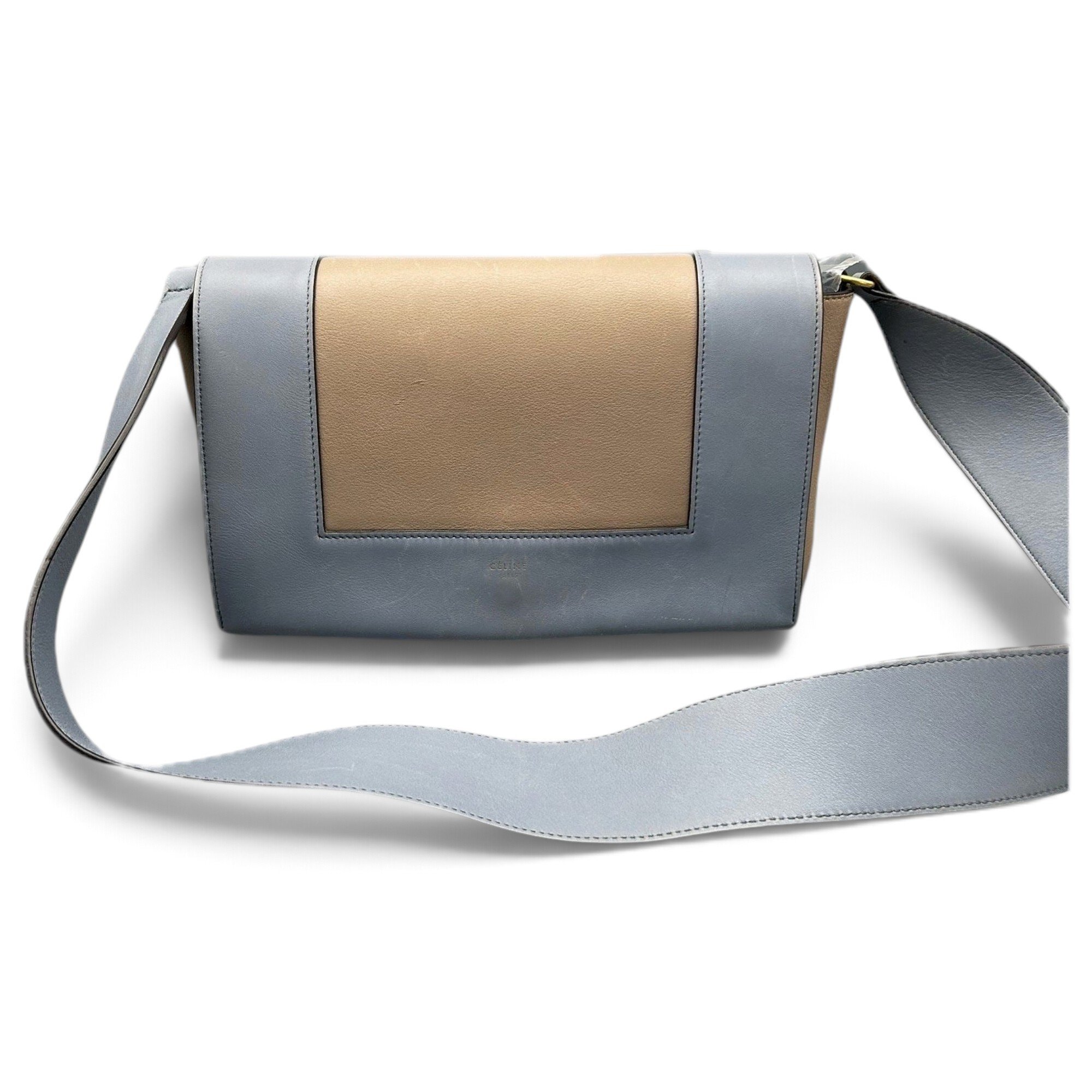 Frame leather handbag
