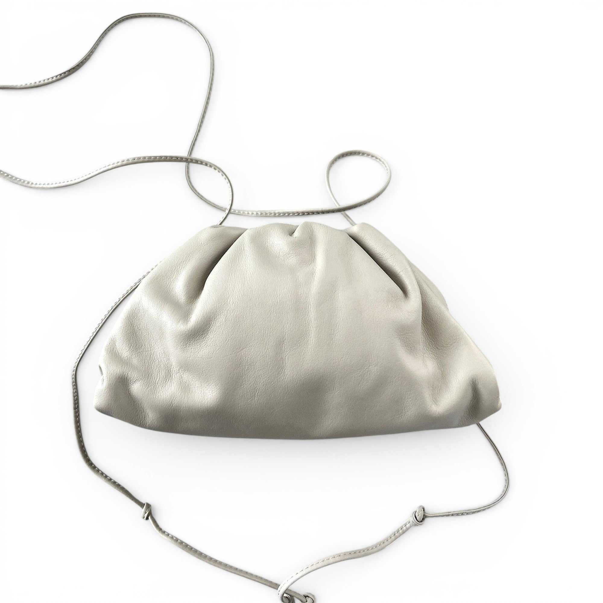 Pouch leather clutch bag