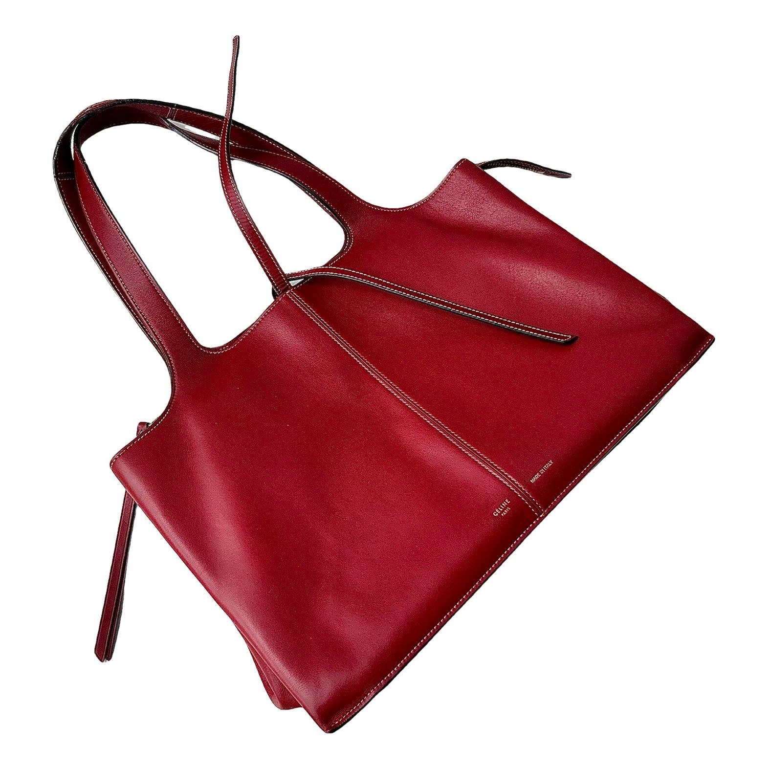 Tri-Fold leather tote