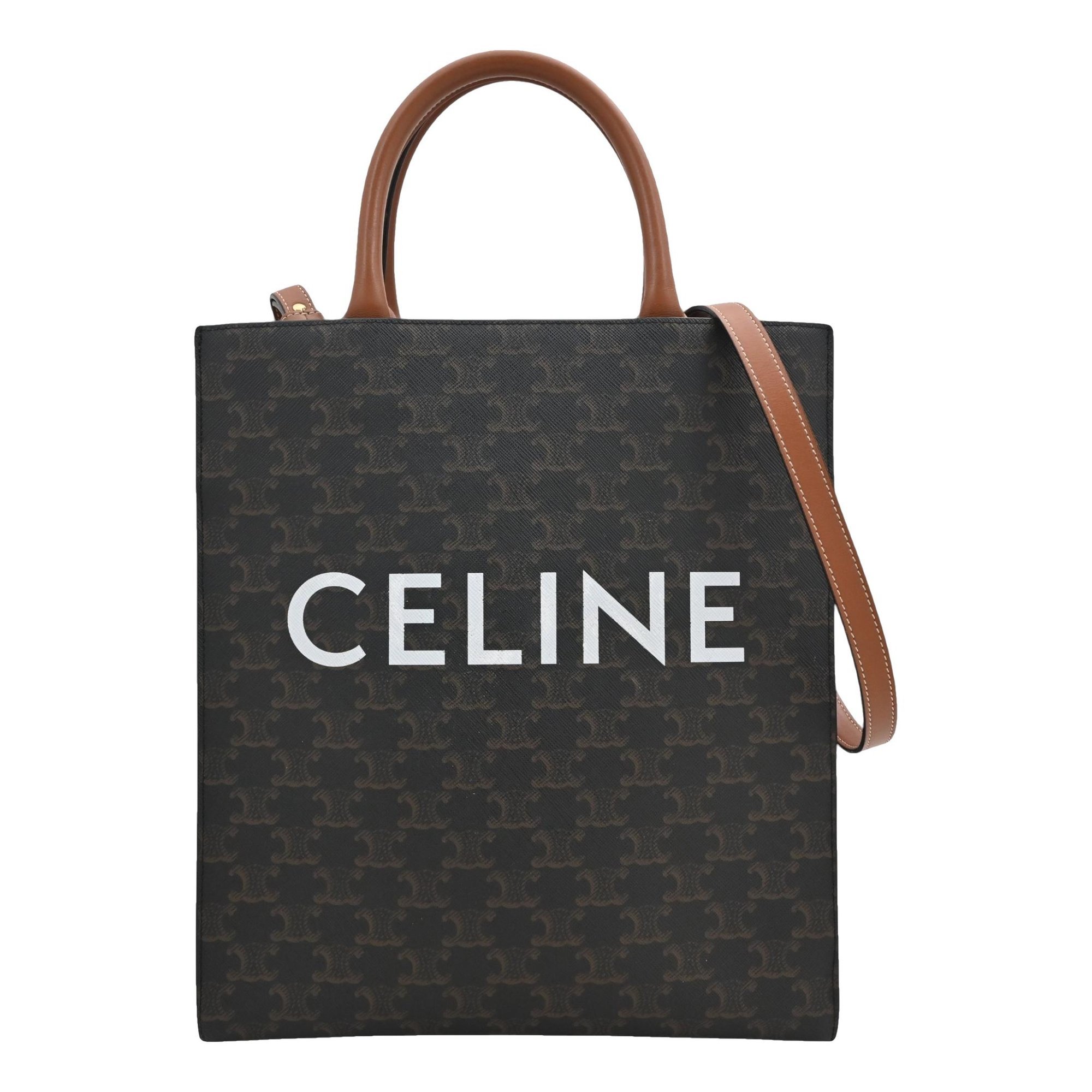 Cabas Vertical leather tote