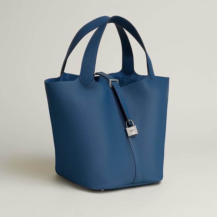 Bleu Tie Picotin Lock 26 Bag