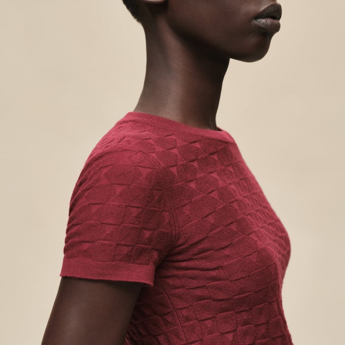 Rouge Carmin "Medor" Short-sleeve Sweater
