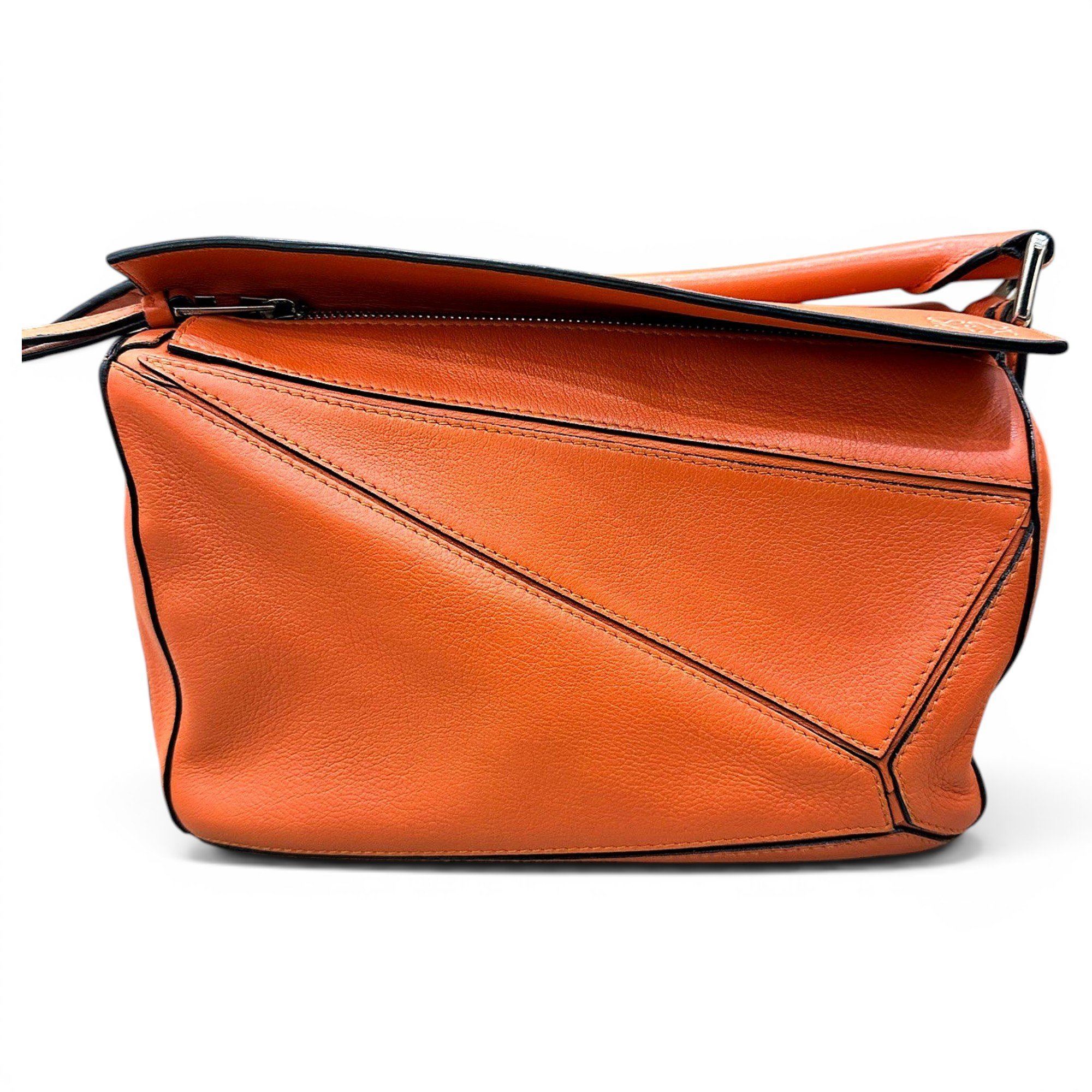 Puzzle leather handbag