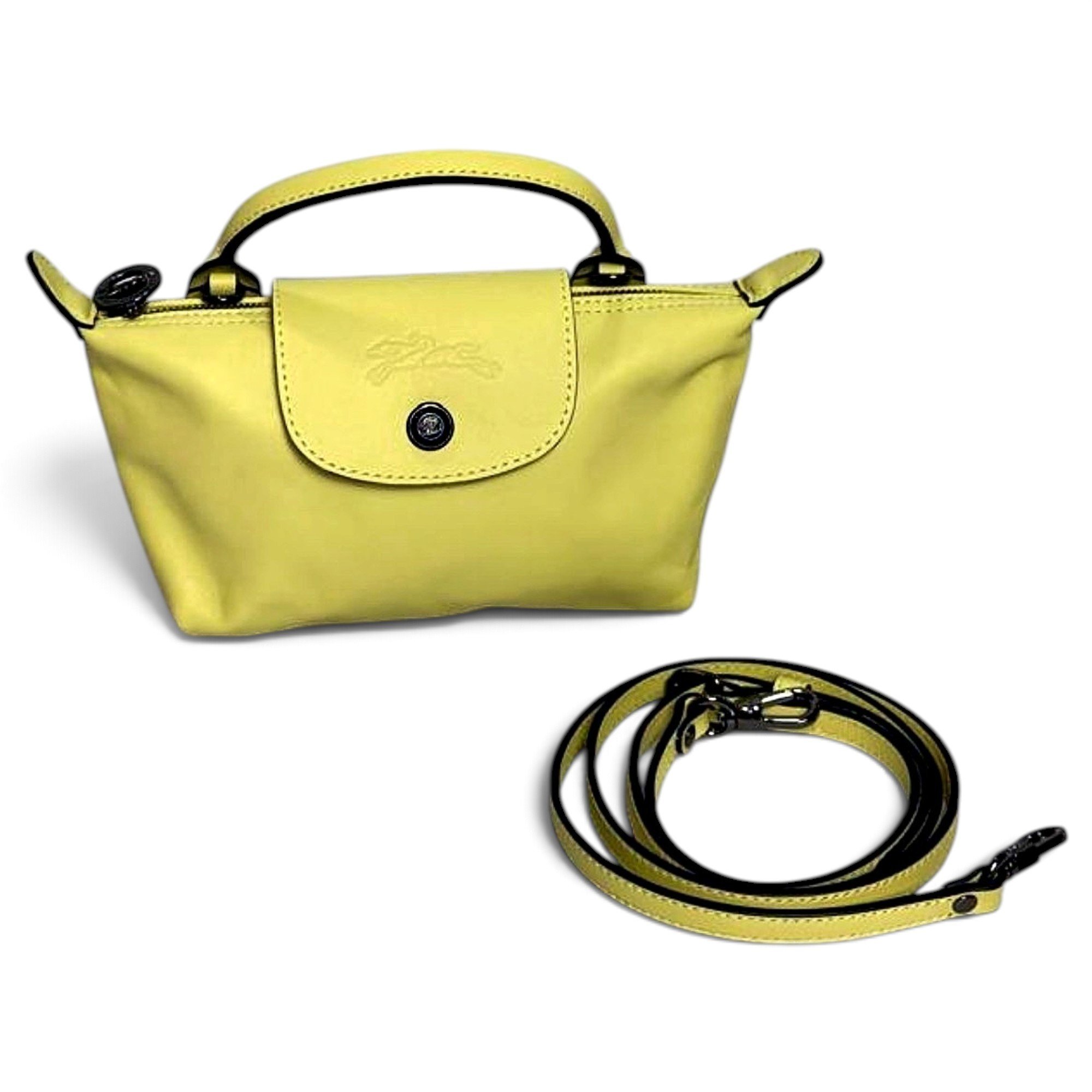 Pliage leather crossbody bag