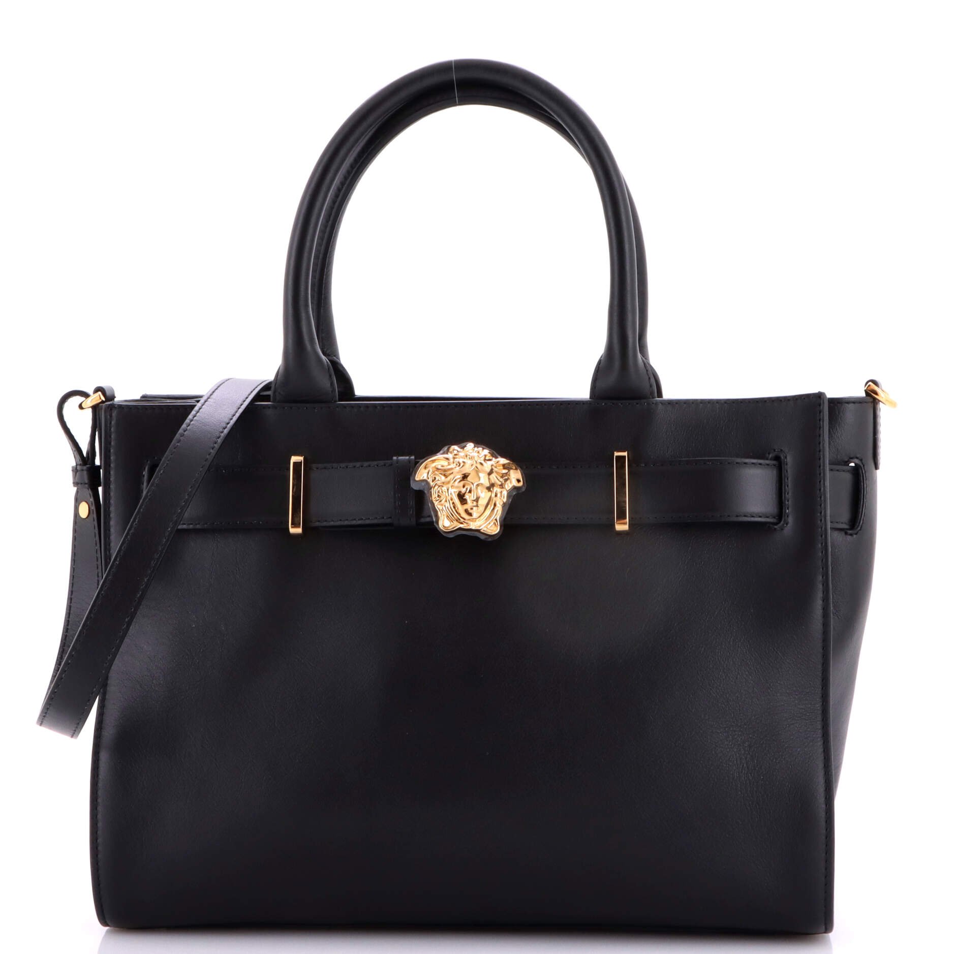 Palazzo Medusa Belted Convertible Tote Leather Large