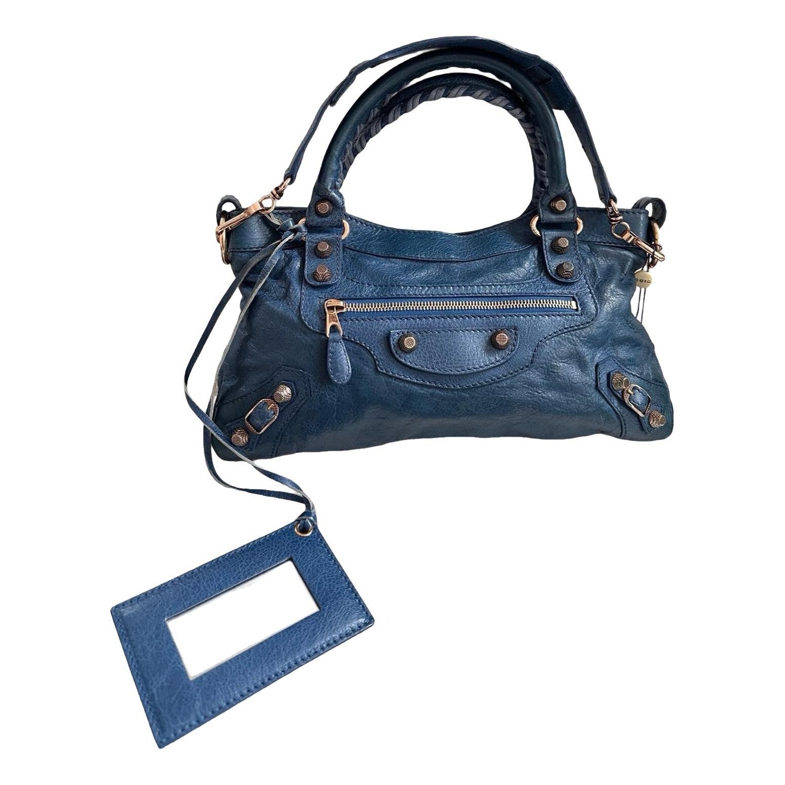 Town leather handbag