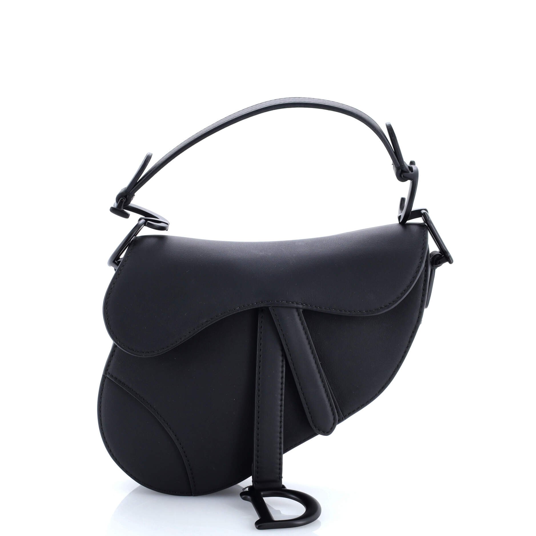 Dior Ultra Matte Saddle Handbag Leather Mini