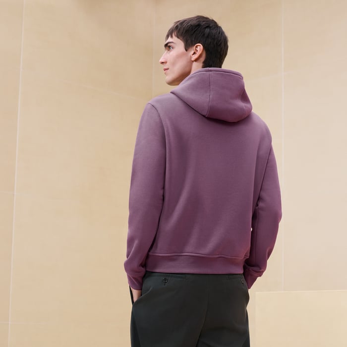Bruyère "Metallerie Au Carre" Hooded Sweater With Leather Detail