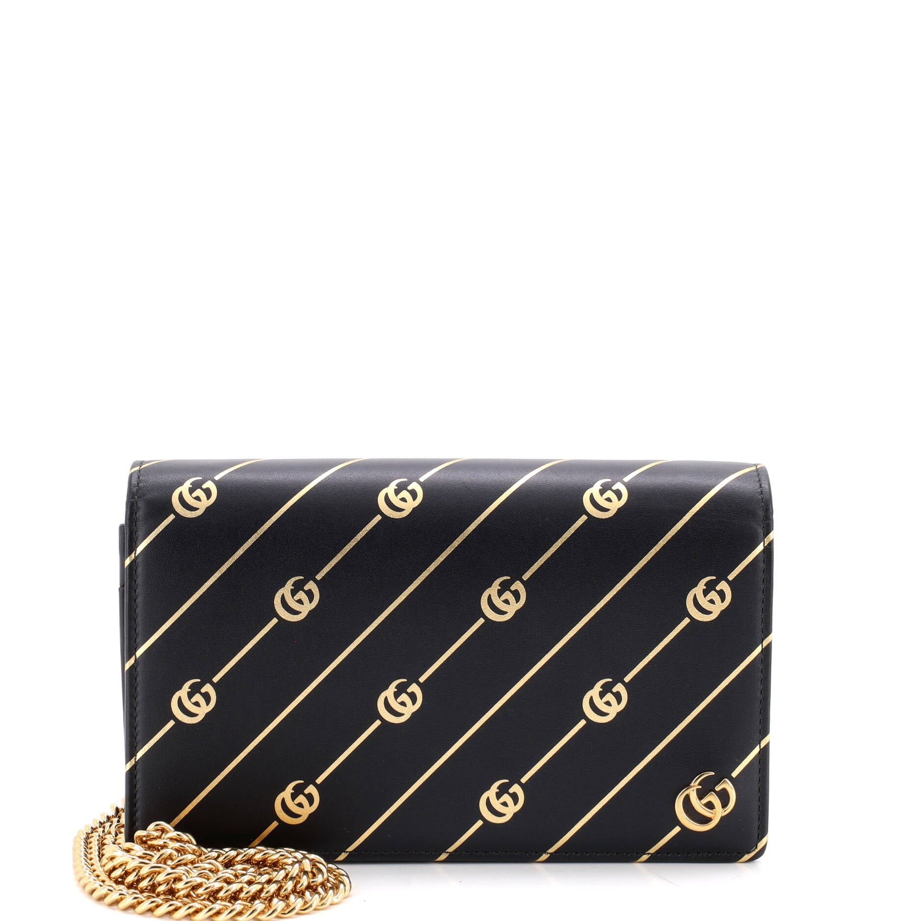 Wallet on Chain Diagonal GG Leather