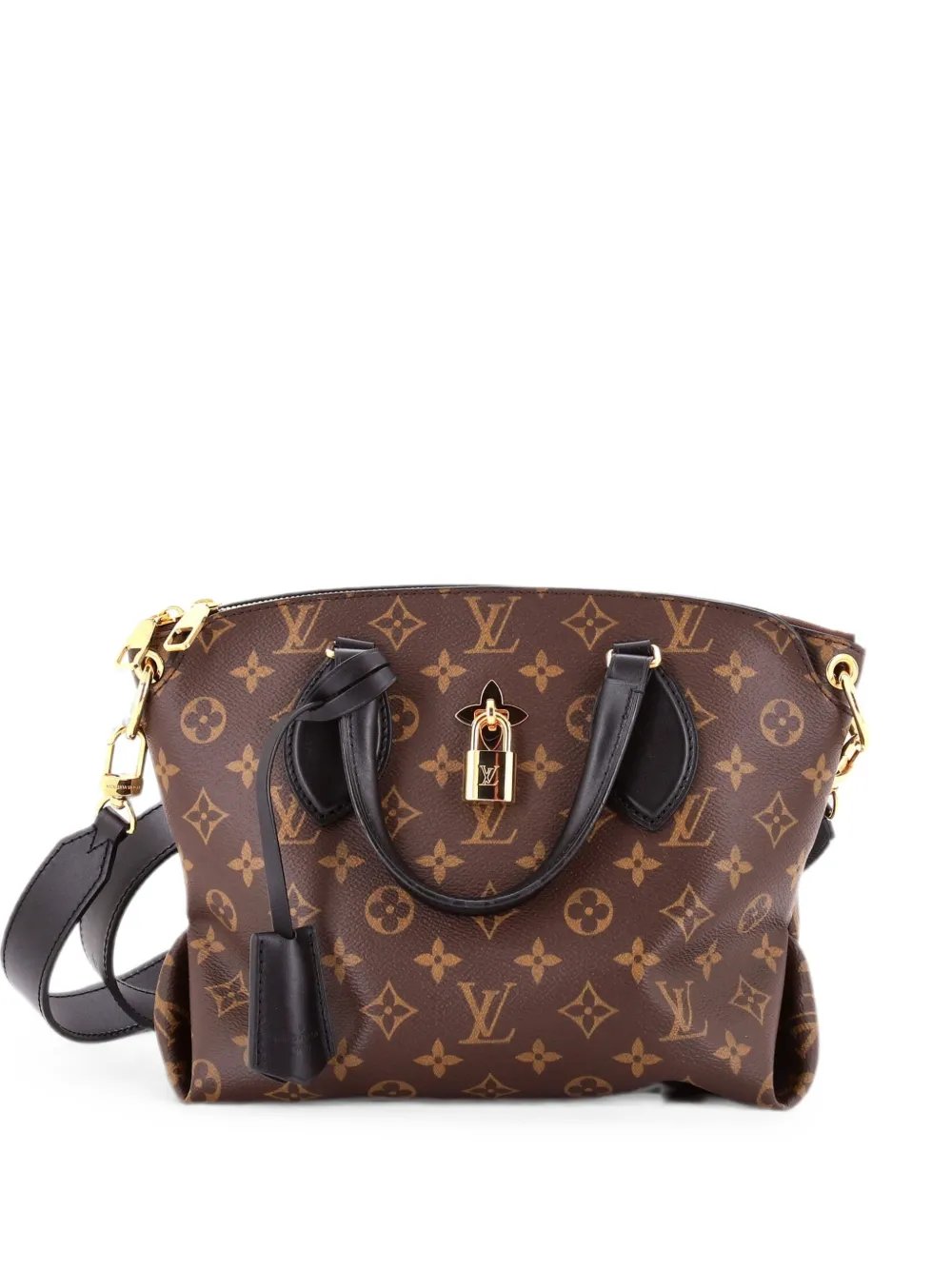 Flower Zipped Monogram Canvas PM tote bag