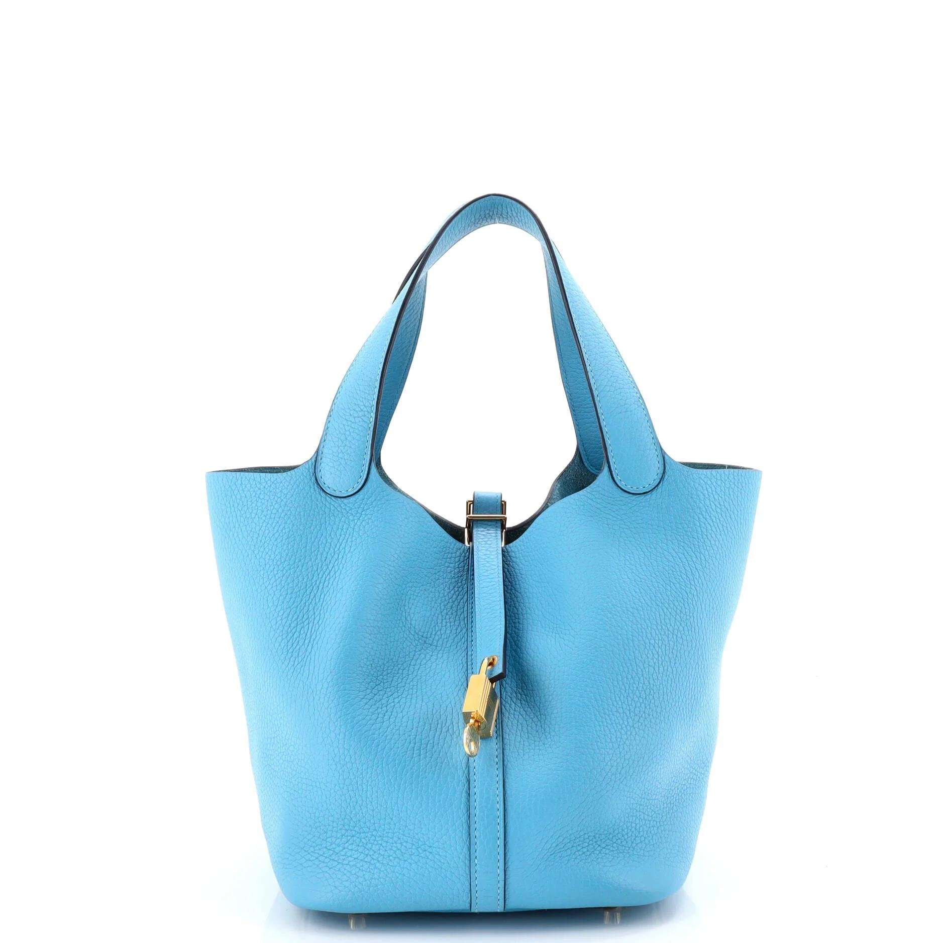 Hermes Picotin 22 Handbag Clemence Leather 2020