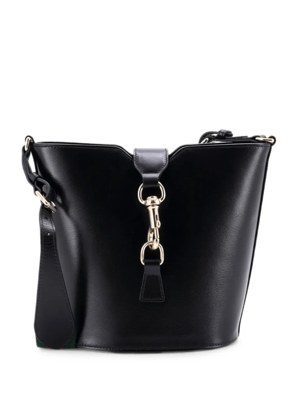 Jackie Web Leather bucket bag
