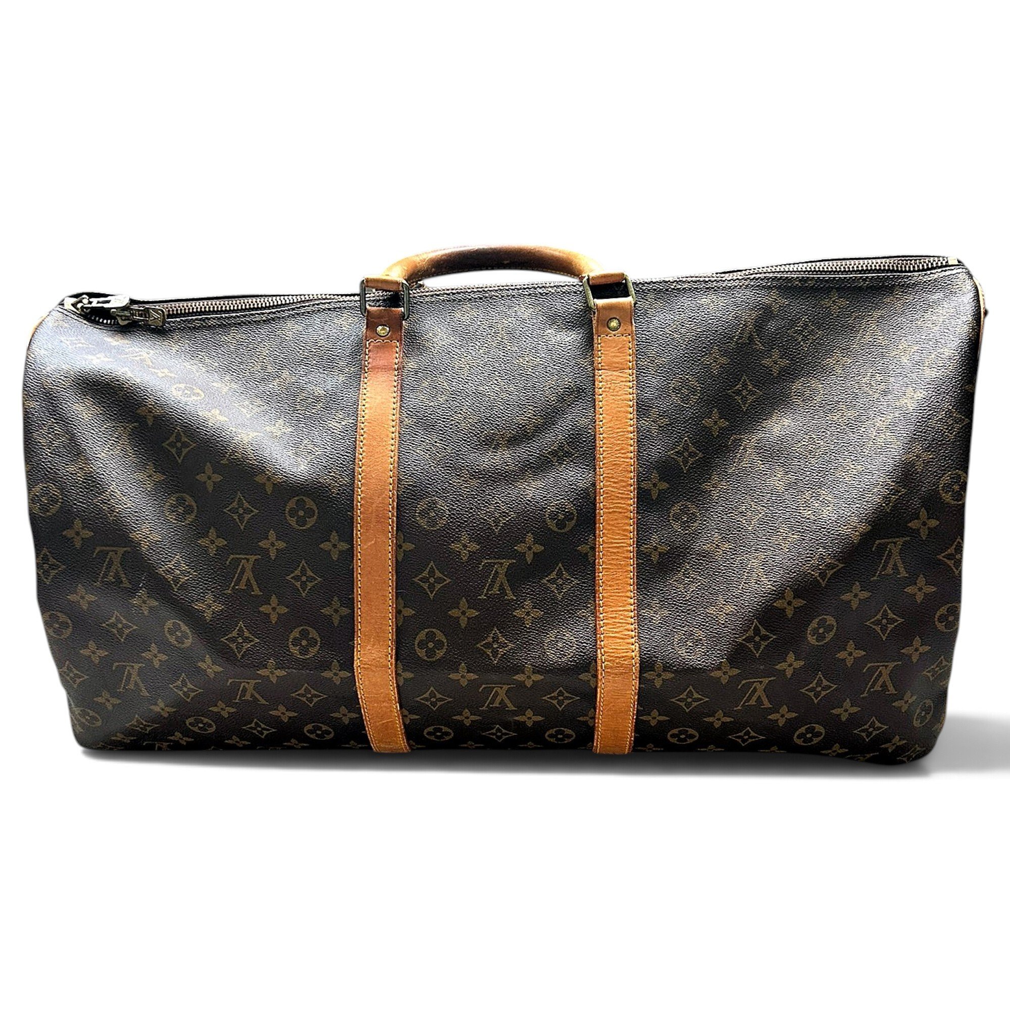 Keepall leather travel bag
