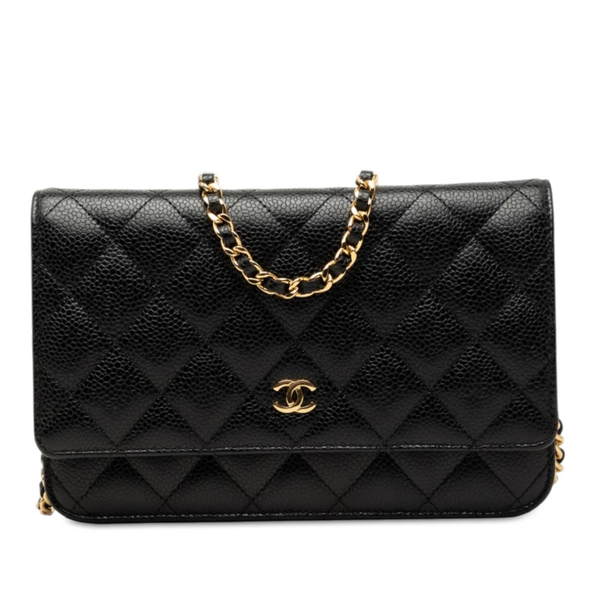 Wallet On Chain leather crossbody bag