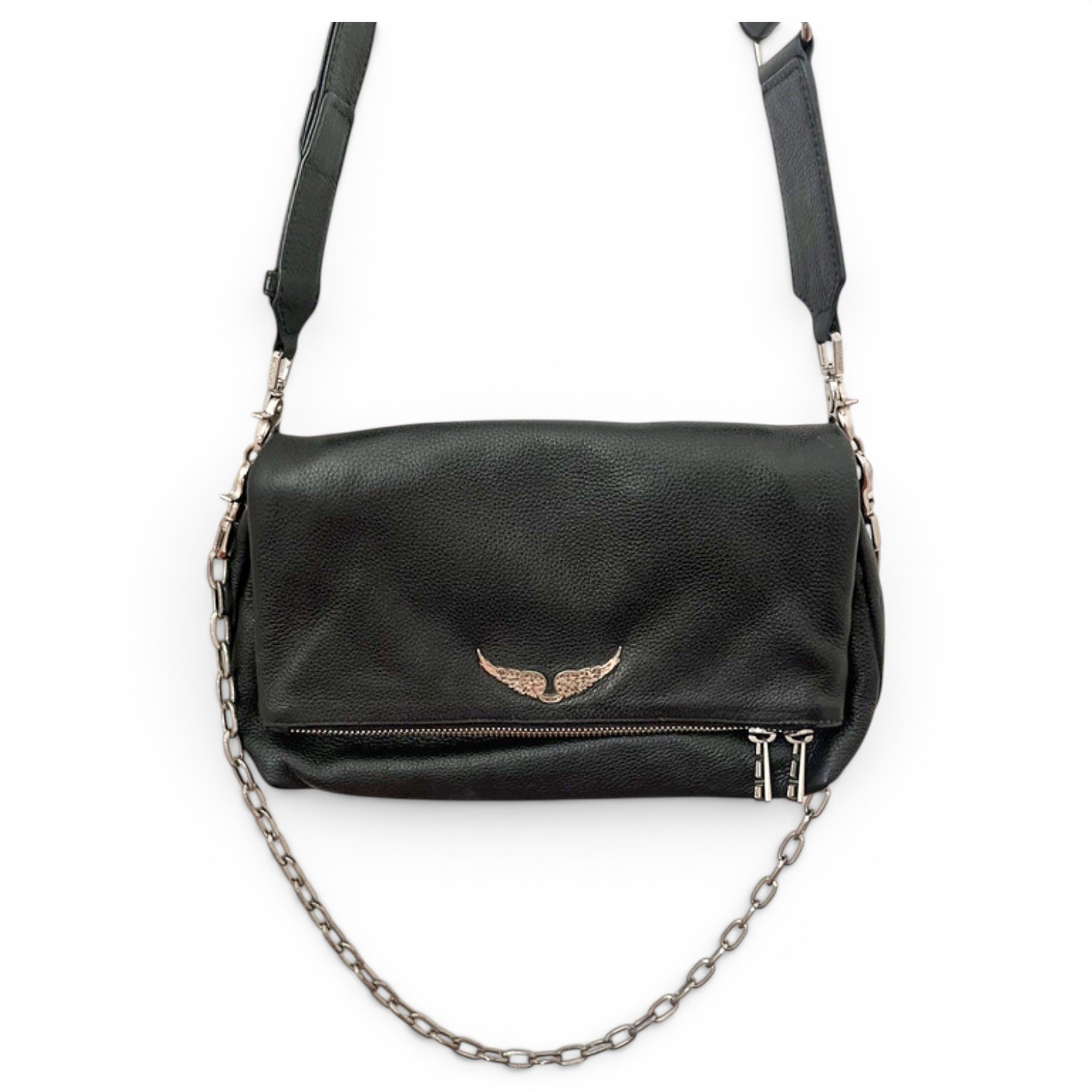 Rock leather crossbody bag
