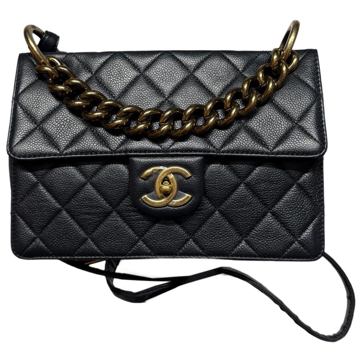 Trendy CC Flap leather handbag