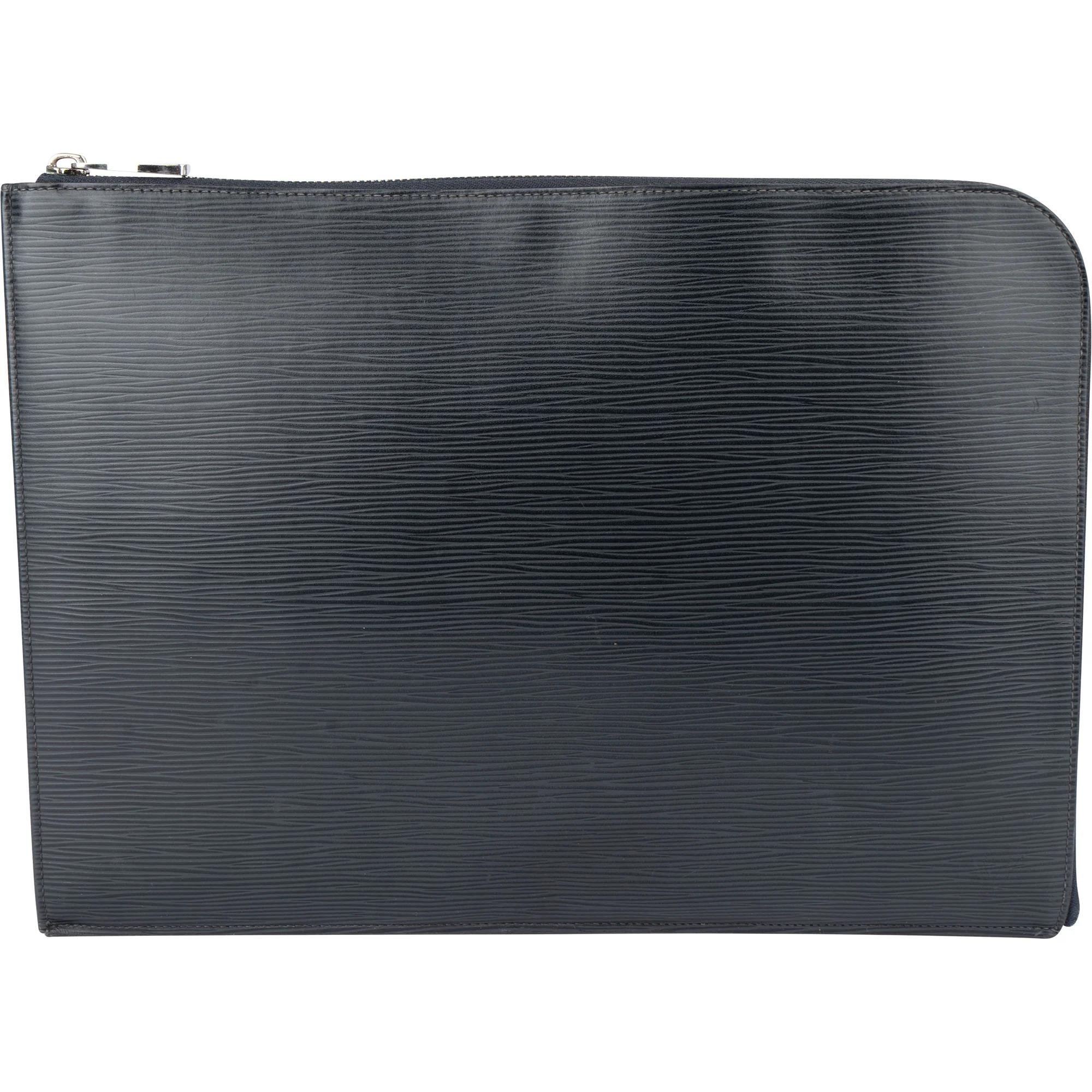 Leather clutch bag